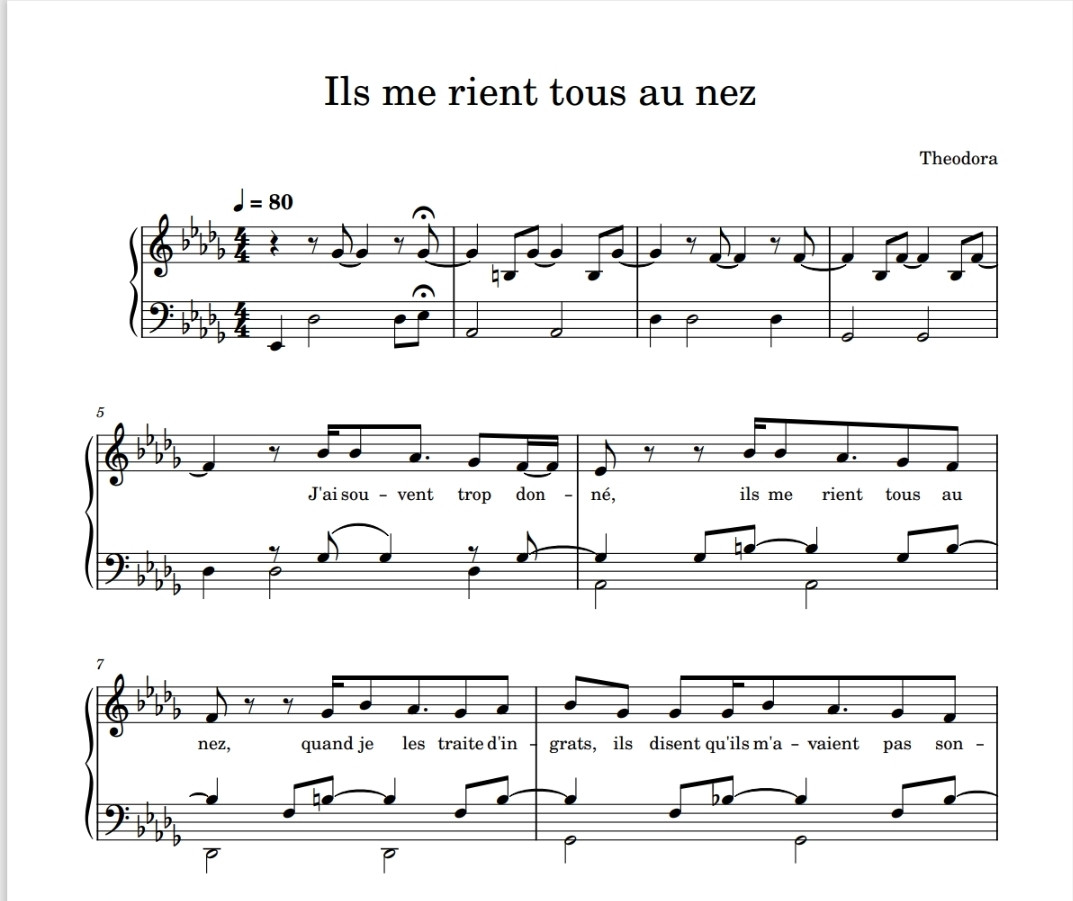 Nouveau ! 🎶 « Ils me rient tous au nez » — Theodora (Facile)
Viens découvrir cette partition parfaite pour les débutants : en version numérique prête à télécharger et à jouer.
Link in Bio
#Theodora #IlsmeRientTousauNez #piano #partition #debutant #musique #pianiste #coursdepiano #LesCoursDePianoDeJuly