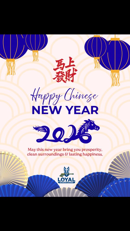 🎉 Happy Chinese New Year 2026!
🪟 May your windows sparkle and your property shine with prosperity all year long.
🏠 Wishing you clean exteriors, refreshed spaces, and a home full of happiness.
💧 May every gutter, roof, and surface stay spotless as you welcome good fortune.
☎️ FREE ESTIMATE | Call us: 714-831-7146
📞 Start the year fresh, schedule your Loyal Exterior Cleaning appointment today!
☎️ FREE ESTIMATE | Call us: 714-831-7146
🌐 Book online via link in bio
✅ Professional • Insured • Safety-Certified
✅ 5-year Roof Washing Warranty
❄️
❄️
❄️
❄️
❄️
#loyalexteriorcleaning #pressurewashing #windowcleaning #roofcleaning #guttercleaning
