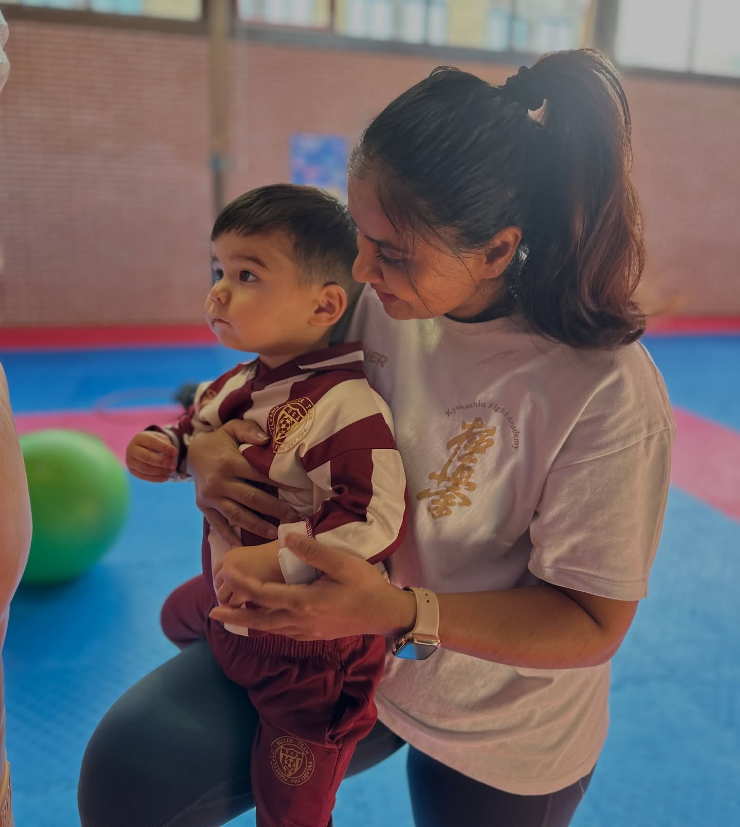 Before technique, there is care. #kyokushin #love #babykarate #dojo