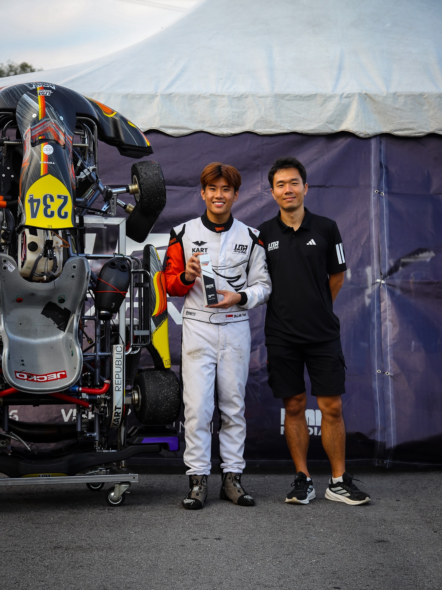 First podium for the team! 🏁
More to come!💪
Thanks to all the drivers, parents and mechanics🙏
#lorracing #kartrepublic #karting #purplearmy