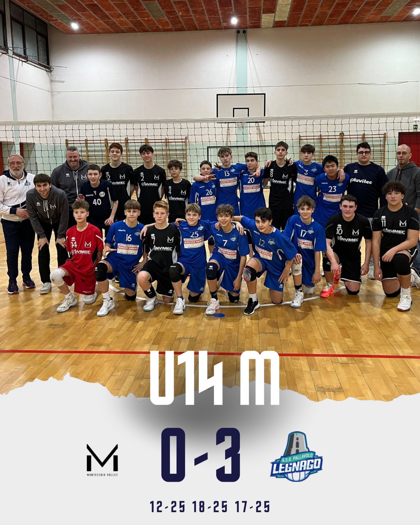 Under 14 Maschile
Montecchio- Pallavolo Legnago 0-3 (12-25: 18-25; 17-25)
Quarta partita della nostra under 14 contro Montecchio e quarta vittoria che arriva grazie a un’ottima costanza e incisività in battuta e a un ottimo cambio palla.
Bravi ragazzi, forza pallavolo Legnago 💪
#asdpallavololegnago