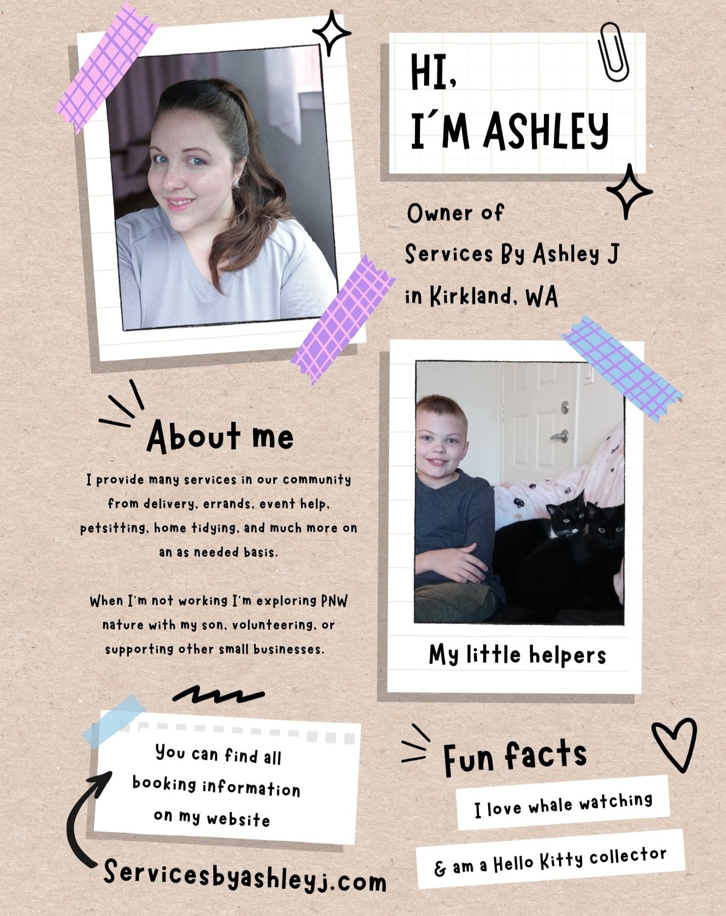 Because there are so many new people on my page (welcome!) it feels like a good time to reintroduce the person behind the business. 💖
We often talk about parenting or community being a village but so many around us don't have a person they can call when they need a few hours of help, a task on their to-do list outsourced, or temporary help in their business or home. Many apps exist that offer hiring strangers for specific tasks but I enjoy working with the same people as they have new needs and filling in the gaps that those apps leave by offering an extended list of services. I feel it is important for customers to feel safe by knowing who they are working with beforehand, and having a true understanding of the cost ahead of time without sneaky fees (like inflated item pricing or annual membership fees - yuck!). Asking for help should make you feel good so you won't find any judgment from me if your home or life are not perfect (spoiler alert - nobody's is!).
I am licensed and primarily offer service throughout the Eastside area (Kirkland, Woodinville, Redmond) but can often accommodate bigger projects throughout Pierce, King, and Snohomish counties.
I hope to meet you all soon 💖
#smallbusinessowner #kirklandwa #woodinville #redmondwa #kingcountysmallbusiness #seattlesmallbusiness #personalshopper #mothersassistant #petsitter #communityhelper #womenownedbusiness #queerownedbusiness #errandservice #kirklandwashington #kenmorewa #seattleeastside