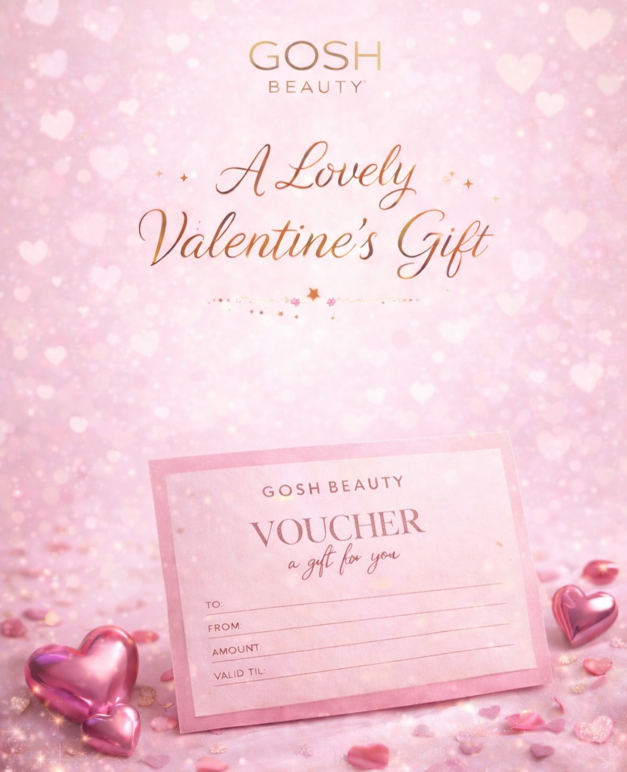 Show your love with a little pampering 💕
Our Gosh Beauty gift vouchers are the perfect way to spoil someone special this Valentines Day ✨
All gift voucher can be purchased online or in store
Business whatapp nr : 081 500 2238