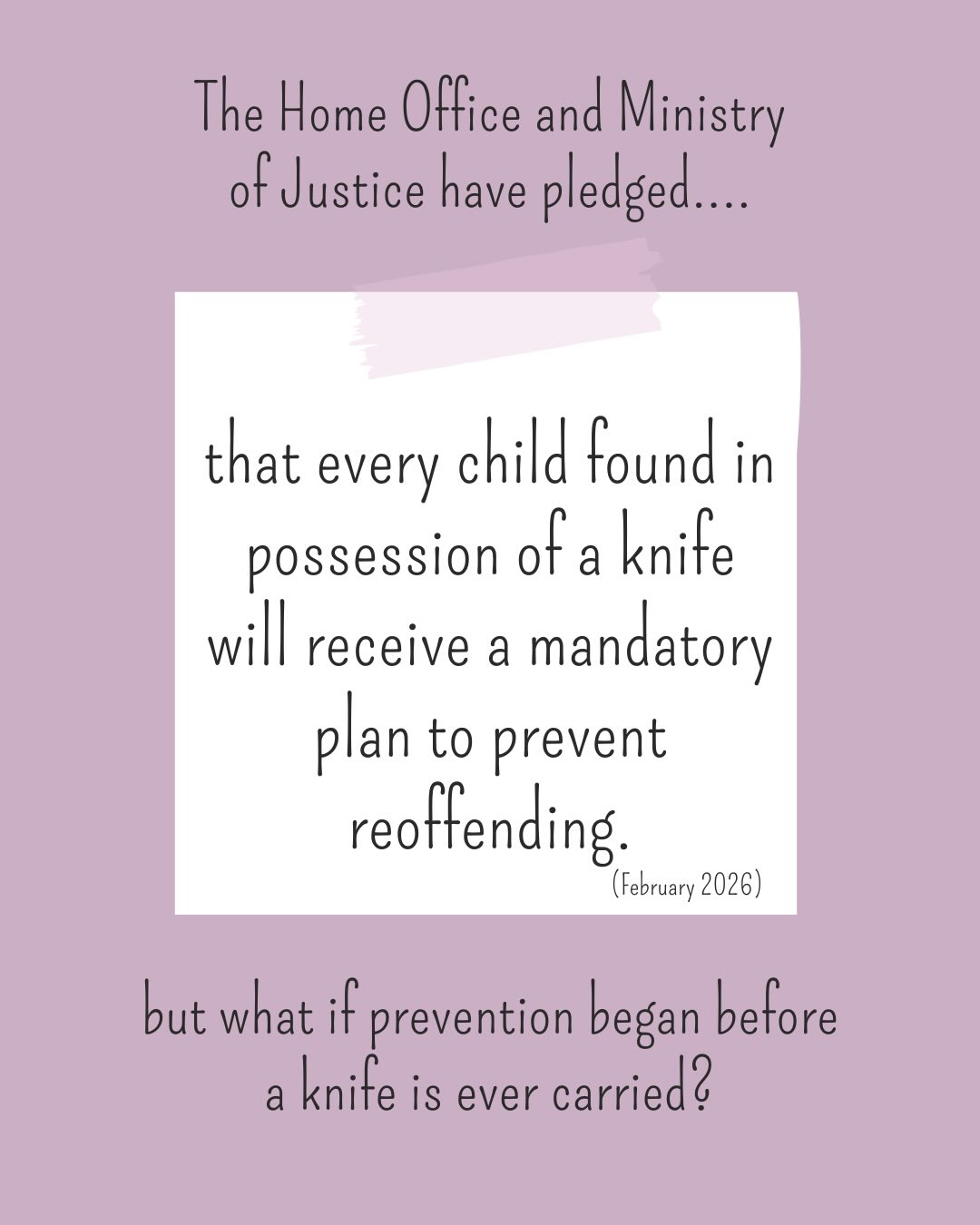 Policy matters. And it’s positive to see action being taken.
The Home Office commitment to mandatory prevention plans for young people found carrying knives is an important step.
But what if prevention didn’t start after a knife is found?
What if it began in homes, schools, and everyday environments - before a knife is ever carried?
That’s where we focus.
That’s where change begins.
#publichealth
#letsbeblunt
#knifecrime