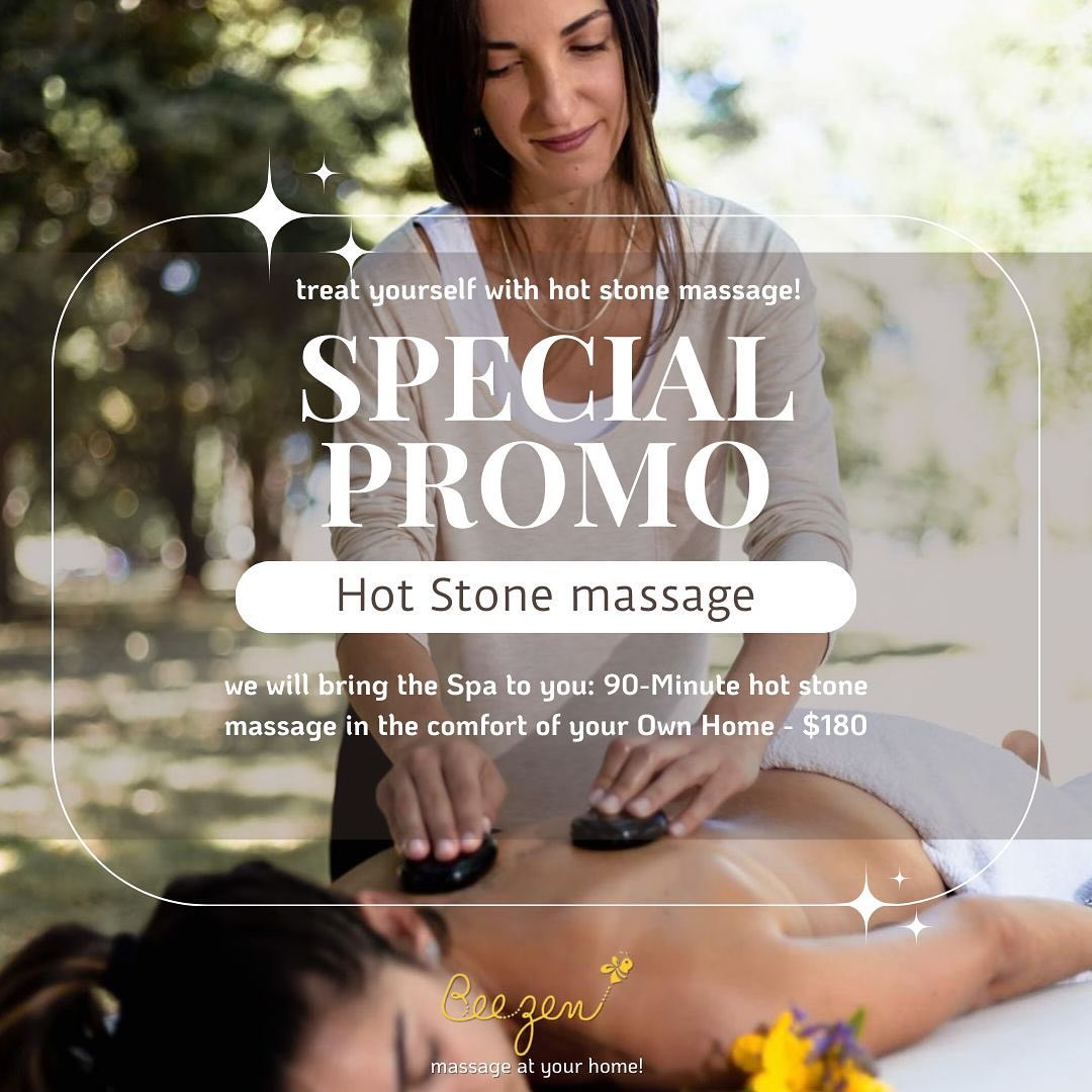 Relaxation alert!
✨Book a rejuvenating 90-minute hot stone massage in the comfort of your own home!
We’re offering a limited time promotion until August 30th!
Normally $195, now just $180! 💸 Check if we cover your area by DMing us or clicking the link in our bio to visit our website. Take a break from the grind and indulge in some well-deserved me-time. Let the heat of the hot stones melt away your stress and tension...
✨#hotstonemassage #relaxationmode #selfcare #massagelovers #bliss #auckland #aucklandmassage