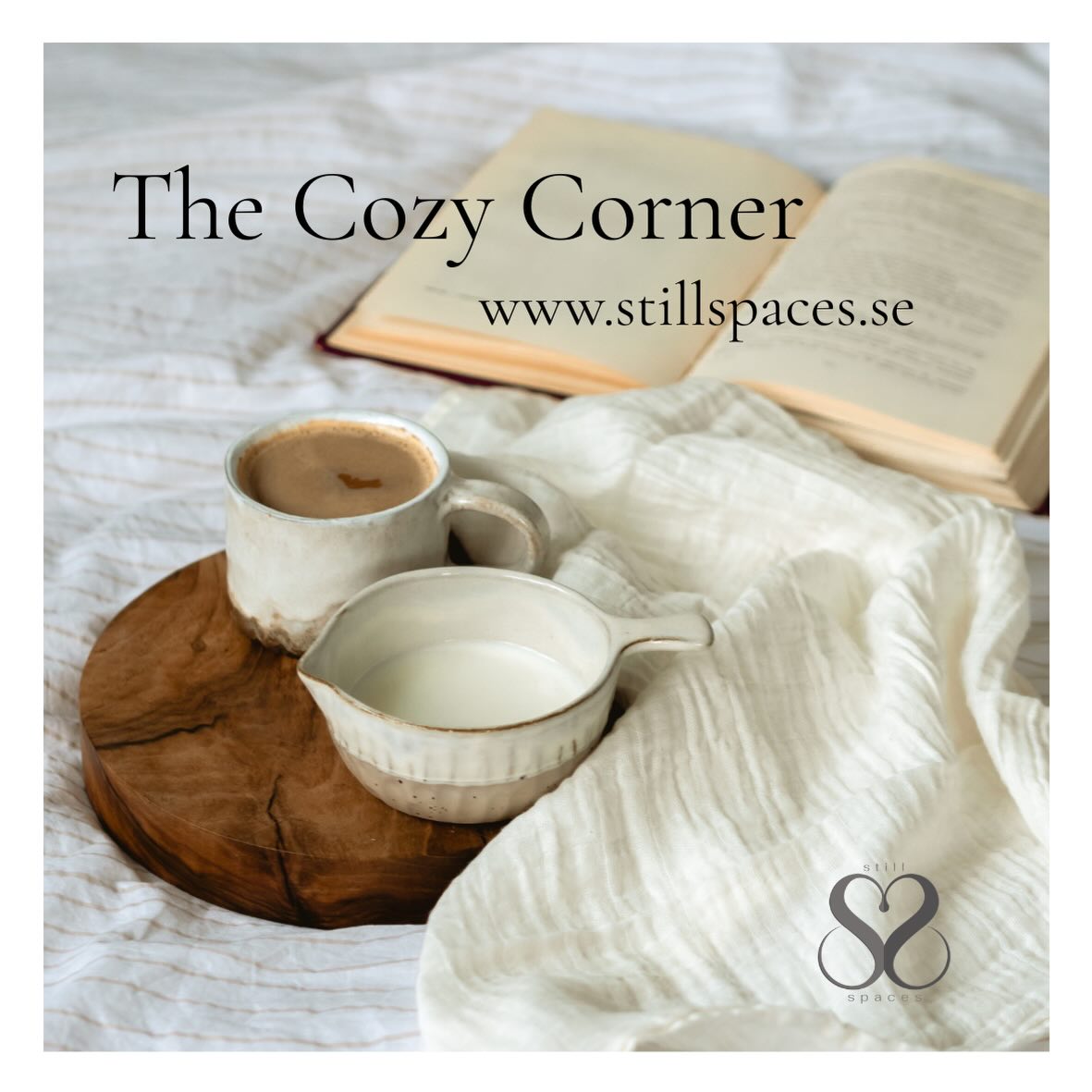 The Cozy Corner is online.
https://www.stillspaces.se/the-cozy-corner
I have begun to create a Cozy Corner, a place filled with daily positive affirmations that remind you of your inherent beauty, where you can read affirmations, quotes, messages, and inspirational tips to guide your path, and explore many self help techniques, recipes, and practices designed to quiet the mind and nurture your body, mind and spirit.
Hopefully this cozy place will help you find inner joy, cultivate happiness, and elevate your day with simple reminders of how beautiful you are and techniques and practices to remind you in case you forgot.
From my heart to yours 💕 #stillspaces_