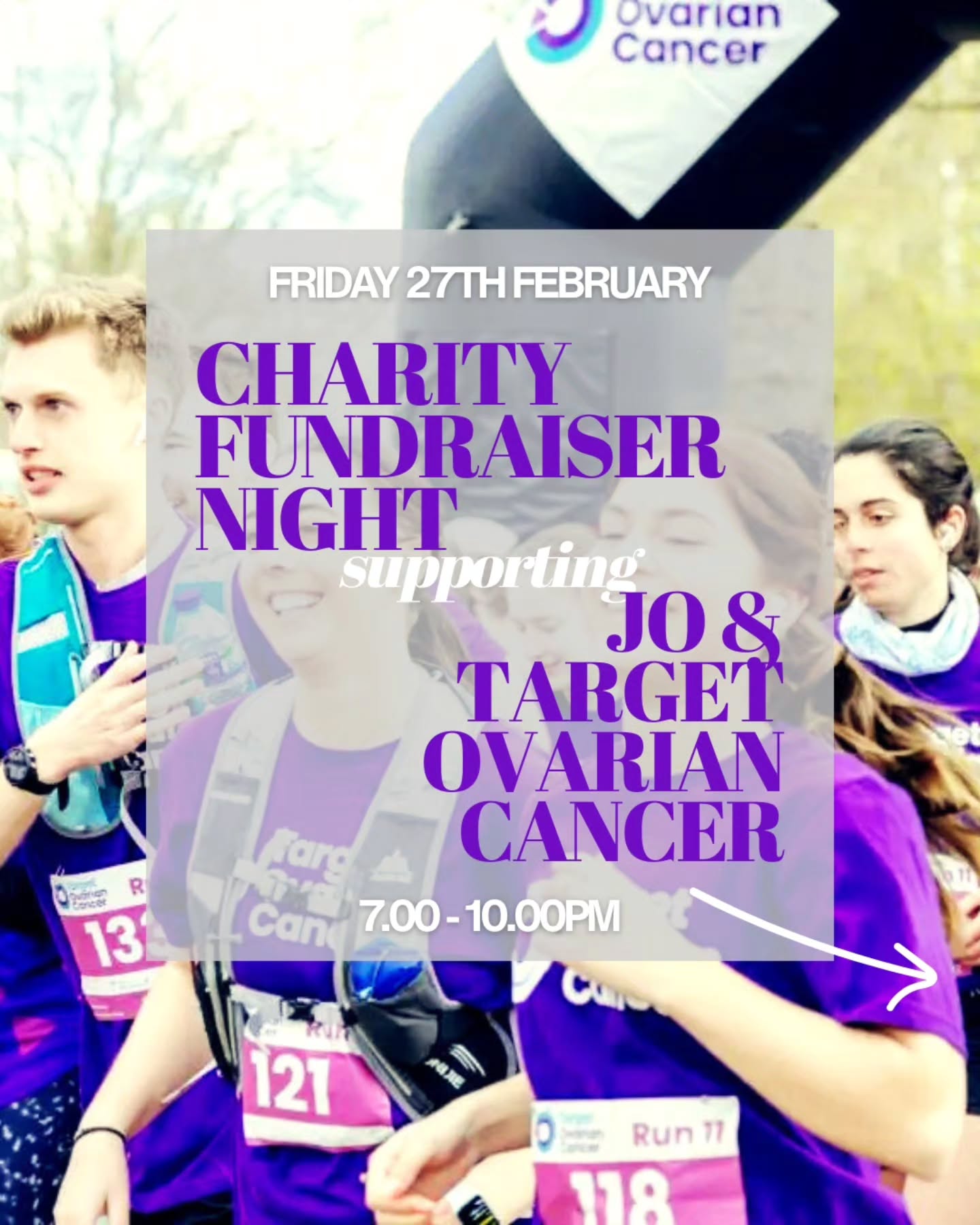 Join us in supporting Jo as she takes on the London Marathon to raise money for Target Ovarian Cancer 💜
We’re hosting a fundraiser with:
A silent auction
A fun quiz
Drinks & nibbles
Kids welcome – we’ll have video games on the big screen!
(all proceeds go directly to charity)
To attend, simply donate an amount of your choice via the link in our bio and leave your name with “Give It A Tri”.
We hope you can join us in supporting this amazing cause!
#londonmarathon #london #fundraiser #runningcommunity #running