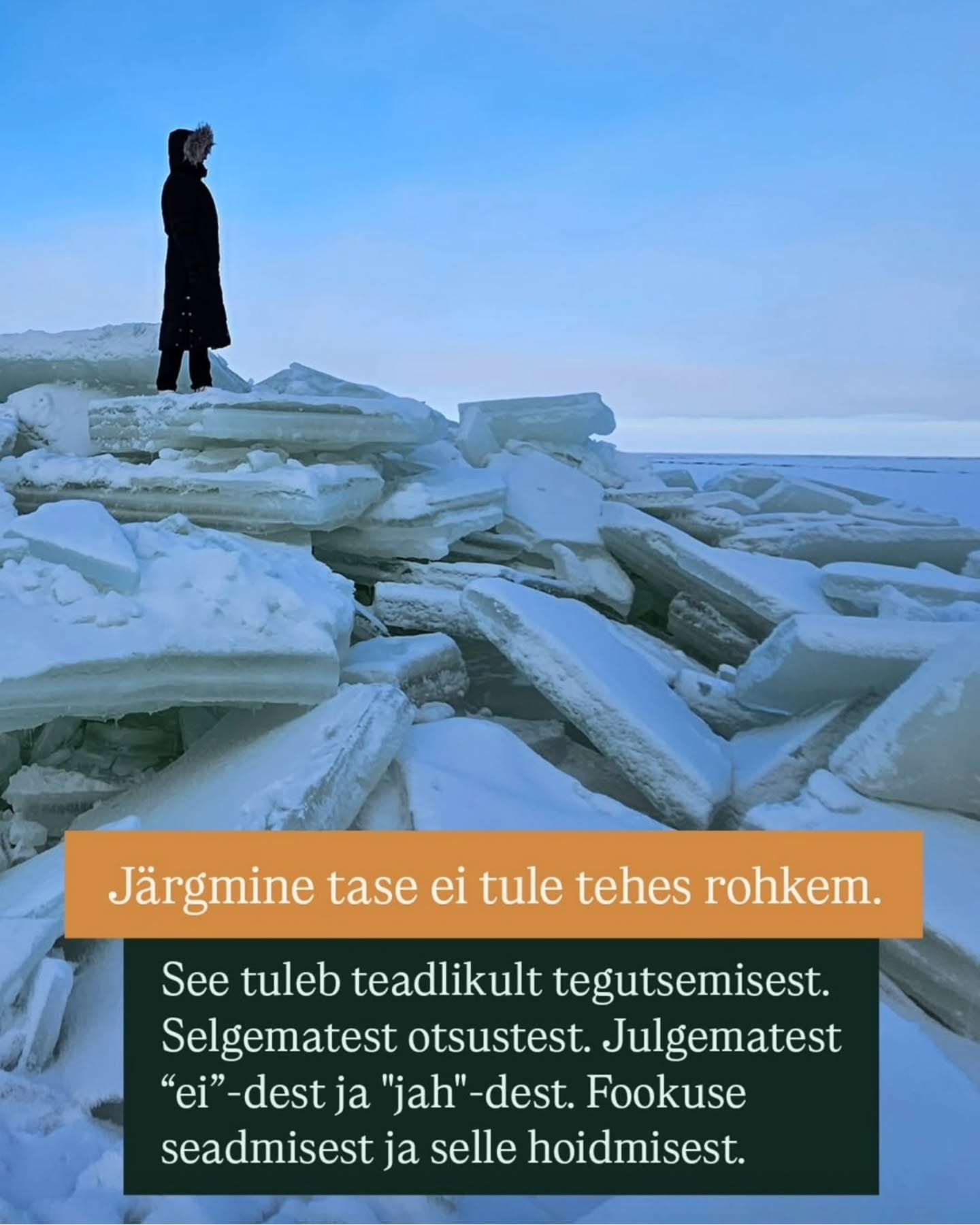Kui Sa oled täna täiesti rahul,
ei tunne sisemist kutset kasvada
ja Sind ei kõneta teadlik eneseareng ettevõtjana,
siis see programm ei ole Sulle.
Aga kui Sa tunned, et miski siiski torgib…
💥 Kui Sa tead, et Sul on rohkem potentsiaali kui see, mida Sa praegu rakendad.
💥 Kui Sa januned selguse, fookuse ja sügavamate vestluste järele.
💥 Kui Sa tahad kasvada mitte ainult ettevõttes, vaid ka inimesena.
Siis kutsun Sind 3-kuulisse coachingu ja mentorlusega grupiprogrammi
„Järgmise taseme mina ettevõtjana“ 💥
See ei ole kursus.
See on:
✨ koos mõtlemine ja koos edasi liikumine,
✨ personaalsus - väike, kuni 6-liikmeline grupp (3 kohta on juba võetud - 3 veel vabad),
✨ fookus nii ettevõtte kasvul kui ka Sinu sisemisel kindlusel,
✨ iganädalased grupikõned + 2 individuaalset 1:1 coachingut,
✨ ruum, kus Sa ei jää oma küsimuste ja mõtetega üksi,
✨ külla tulevad oma ala eksperdid
Jpm põnevat ja väärtuslikku.
Eelmisel aastal tõstsin ma oma ettevõtte käivet 2,5 korda.
Mitte rohkem rabades – vaid luues selguse, hoides fookust ja tehes julgeid otsuseid. Ja sealjuures oli väga oluline samm > ümbritseda end inspireerivate inimestega. 🤩
Seda sama teekonda aitan ma nüüd luua ka Sinul.
🚀 Stardime 16.02 > Intensiivne 3 kuud + 2 kuud järeltoetust.
Kui Sa tunned, et see võib olla Sinu järgmine samm,
siis kirjuta mulle „JÄRGMINE TASE“ või broneeri tasuta 40-minutiline selguse kõne.
Kõne ei kohusta Sind liituma.
Aga võib anda Sulle vastuse, mida Sa oled oodanud.
Sinu ettevõte saab kasvada ainult nii palju, kui Sina lubad endal kasvada. 💚