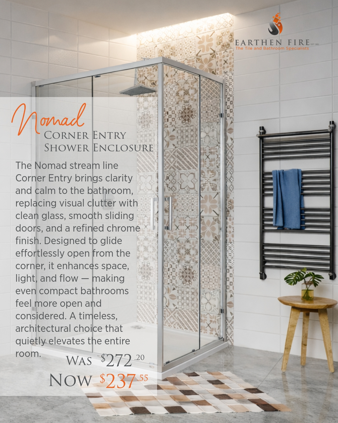 ✨ Where calm begins ✨
Every considered bathroom starts with clarity.
The Nomad Corner Entry Shower Enclosure replaces visual clutter with clean glass, smooth sliding doors, and a refined chrome finish — allowing light, space, and flow to take centre stage.
Designed to glide effortlessly from the corner, it opens up even compact bathrooms, creating a sense of balance and quiet order that sets the tone for everything around it.
A timeless architectural choice — clean, calm, and intentional.
💬 WhatsApp us: https://wa.me/263772204044
#EarthenFire #NomadShower #CornerEntryShower #BathroomDesign #CleanLines #QuietLuxury #ModernBathrooms #ArchitecturalDetails #ZimbabweInteriors