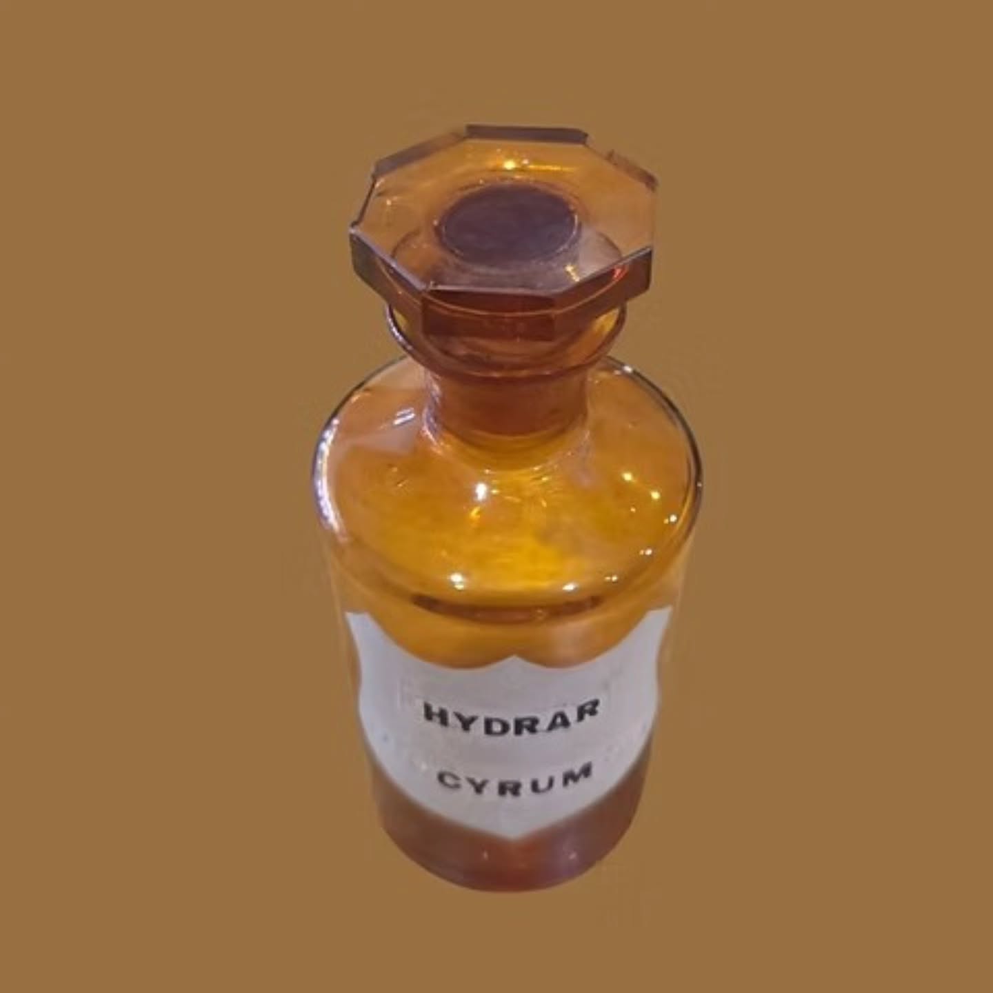 Vintage Amber Apothecary Bottle – Hydrargyrum (Mercury) Victorian Chemist Glass | https://share.google/7PyA9iJlmCjD5kXuk #stufftoyouandme