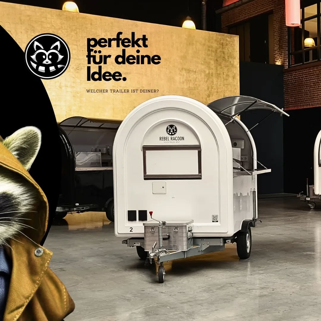 Wir haben Trailer in 3 verschieden Größen vorrätig.
Du wolltest schon immer mal wissen ob deine Geschäftsidee Erfolg haben kann. Dann teste es doch einfach. Hier sind unsere 4 Foodtrucks beisammen.
Haben wir Dein Interesse geweckt? Wie ist Deine Idee?
Dann melde Dich direkt bei uns.
📱 0152 23754244
📧 info@rebel-racoon.de
🌐 www.rebel-racoon.de
Unterstützt durch @siviwondershop
#stuttgartcity #foodtrailer #foodtruck #essen #foodie #food #selbstständig #mietmich #mieten #geschäftsidee #cocktails #bar #startup #verkaufsanhänger #hochzeit #sekt #sektempfang #koch #lokal #gastronomie #stuttgart #rebel #selbstständigkeit #idee #idea #black #trailer #lecker #gesund #vegan