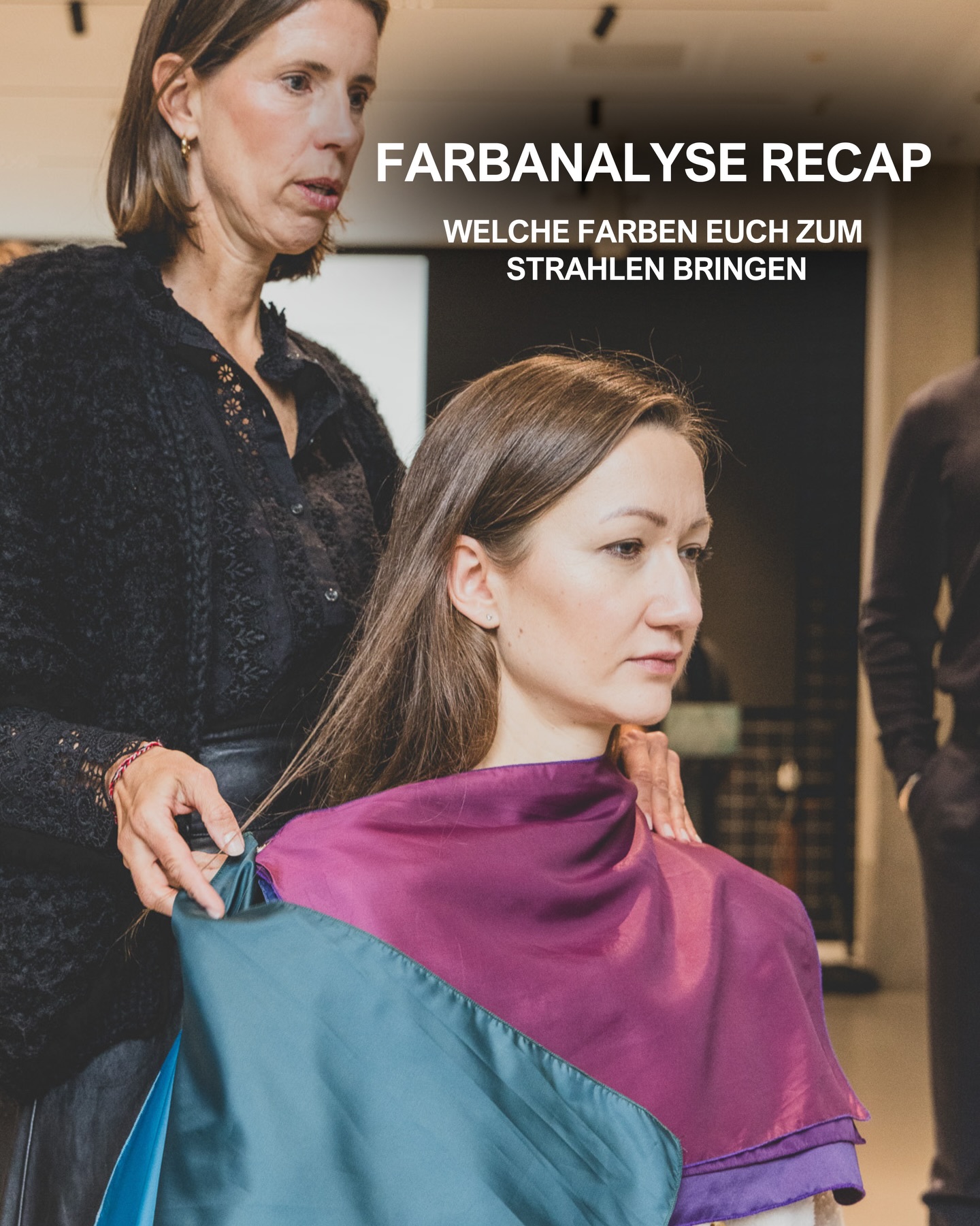 FARBANALYSE RECAP
Farben haben eine ganz besondere Wirkung, die man oft unterschätzt.
Sie können euch Frische schenken, Präsenz geben und eure Ausstrahlung sichtbar unterstreichen — oder euch leiser wirken lassen, als ihr eigentlich seid.
In meinen Farbanalysen erlebe ich immer wieder diesen besonderen Moment, wenn jemand seine richtigen Farben sieht:
Das Gesicht wirkt klarer, die Augen strahlen mehr, die Person wirkt sofort frischer.
Oft liegt es nicht am Stil oder am Schnitt — sondern an der Farbe.
Farbwahl ist kein Zufall. Sie wirkt.
Welche Farben tragt ihr intuitiv am liebsten?
Und gibt es Töne, an die ihr euch bisher nicht herantraut?
Wenn ihr eure besten Farben und euren Figurtyp wirklich verstehen möchtet, ist ein Style Coaching - eine von meinen meist gebauchtesten Dienstleistungen…eine wertvolle Basis für einen stimmigen, persönlichen Stil.
Schreibt mir gern für Termine oder Infos.
Ich freue mich 💜