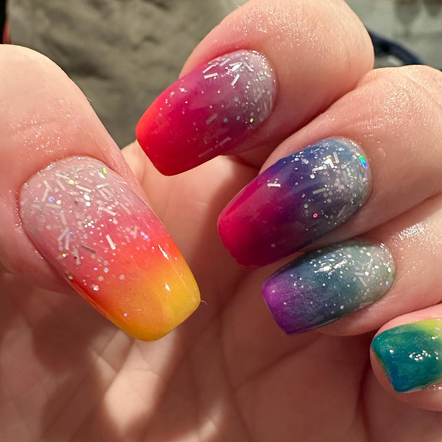 I love me some rainbow nails
