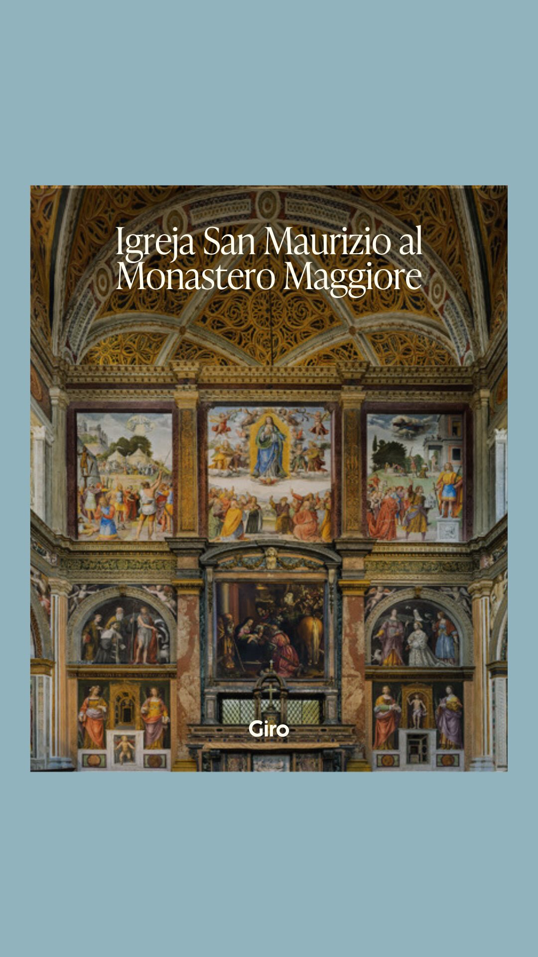 Conhecida como a “Capela Sistina de Milão”, a San Maurizio al Monastero Maggiore é uma das igrejas mais surpreendentes da cidade ⛪️
Por trás de uma fachada discreta, revela um interior integralmente afrescado e a história do antigo mosteiro de clausura que dividia o espaço entre fiéis e freiras.
Um lugar que muitos passam sem perceber, mas que muda completamente quando visitado com contexto.
Descubra Milão com quem conhece de verdade. Fale com a Giro e crie o seu roteiro personalizado 🧡
#sanmaurizioalmonasteromaggiore #dicasdemilao #dicasdeviagem