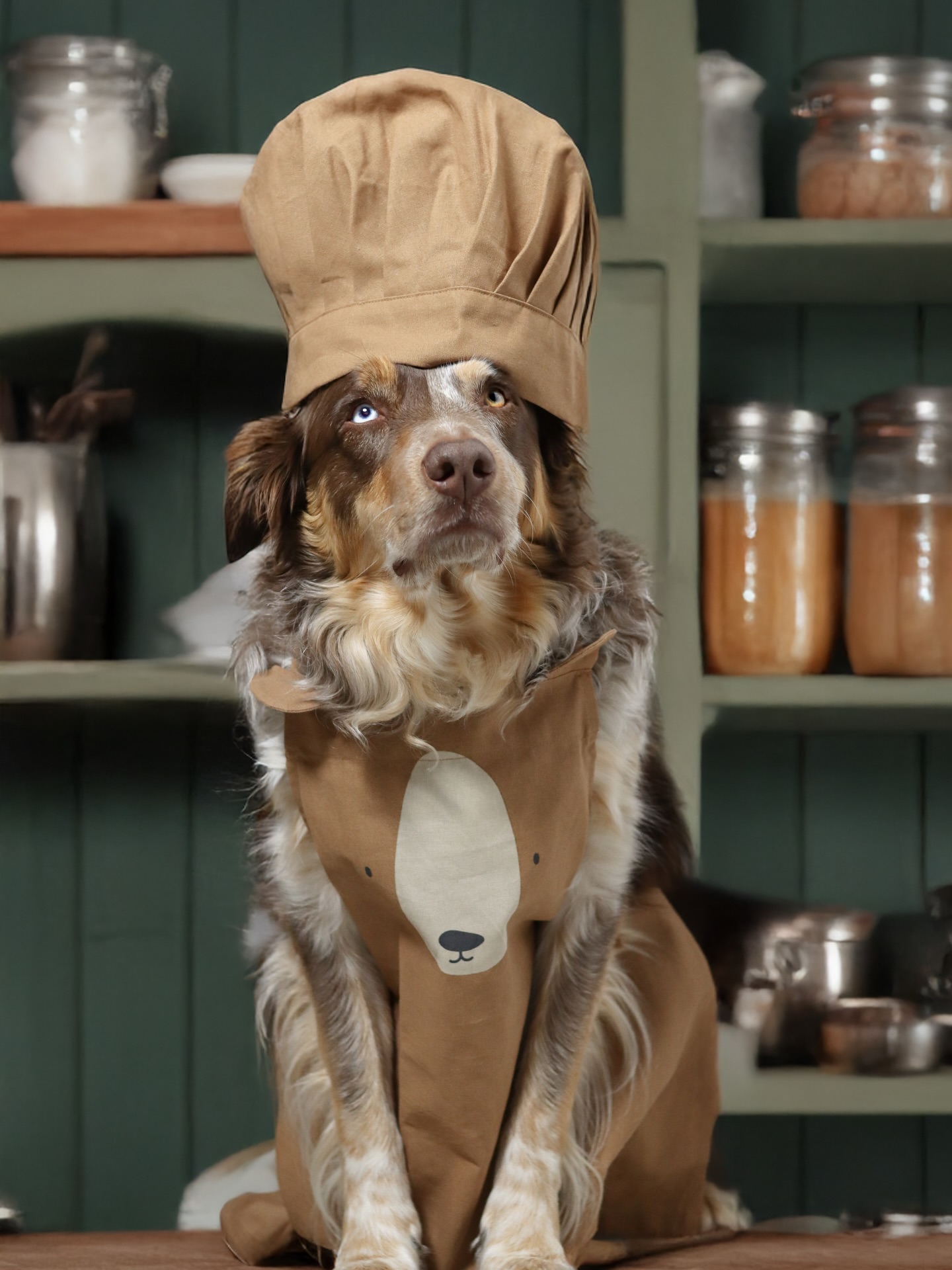 Chester’s running the Pancake Day kitchen like Gordon Ramsay… eating as many Pancakes as we’re making! 🥞👨🍳🐾 Chef Pops would be proud! (Pops is an actual Chef 🧑🍳)
One flip for me, one “quality control” bite for him.
(Disclaimer: he’s only on dog-safe bits… but he would like to speak to management about that syrup stuff mum likes!)