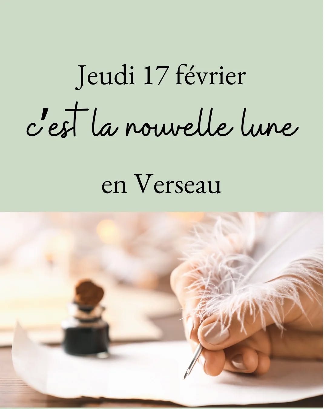 Nouvelle lune du 17 février 2026 en Verseau
Cette lune parle de liberté.
Pas celle qui crie.
Celle qui s’assume.
C’est le moment de te demander :
Est-ce que je vis vraiment en accord avec qui je suis aujourd’hui ?
Le Verseau nous invite à sortir des anciens cadres,
à penser autrement,
à oser être un peu plus nous-mêmes.
Cette lunaison active particulièrement :
la gorge → exprimer sa vérité
le troisième œil → voir plus loin
Pas besoin de révolution extérieure.
Parfois, une décision intérieure suffit.
Et toi… qu’est-ce que tu n’oses plus taire ?
Cette fois pas de soin, car c'est les vacances de Carnaval.
Par contre le rituel de cette Nouvelle Lune est offert dans mon article de blog sur mon site internet. ( C'est le genre de rituel que je propose avec chaque soin Nouvelle Lune ou Pleine Lune réservé )
Belle Nouvelle Lune ave éclipse
Bien à toi
Mireille
#nouvellelune #nouvellelunefevrier #nouvellelune17fevrier2026 #nouvelleluneenverseau #ringoffire