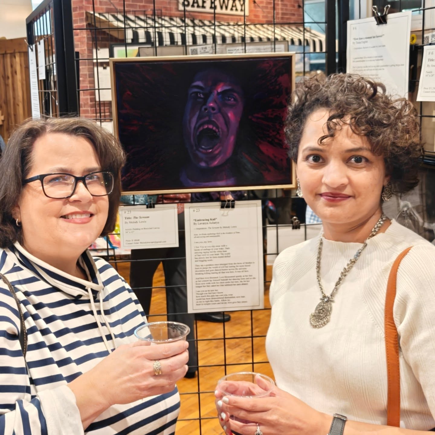 My second time participating in Art Meets Poetry was inspiring. Melody Lewis's artwork took me on a journey that was surprising and transformative. I'm so proud of our collaboration and what came out of it. I am now the proud owner of this incredible piece and it lives in my office to remind me of the lesson it taught me everyday.
#artmeetspoetry #melodylewisart #poetrycommunity #artclubofmckinney
#mockingbirdpoetrysociety