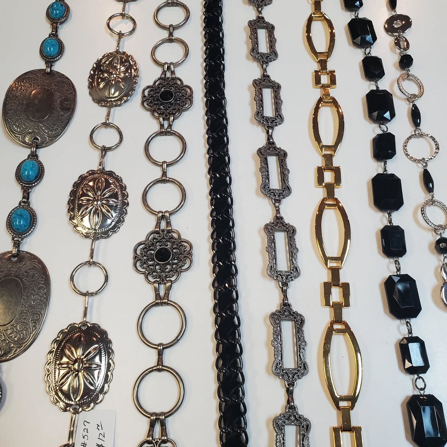 ALL SOLD
Chain belts
Store hours:
Tuesday - Friday 10am to 6pm
Saturday 10am to 5pm
Call or DM for more info: 215-855-8533