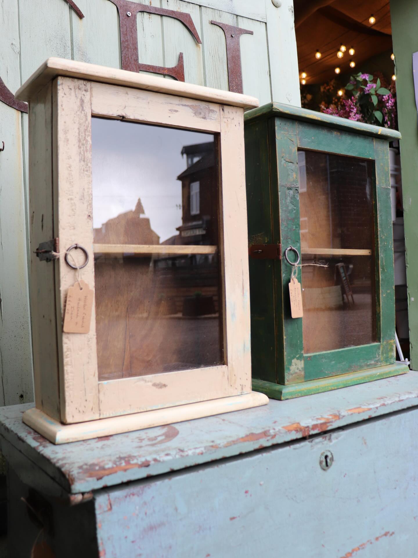 Latest stock drop • Part 2
1 • Vintage teak wall cabinets featuring a single glass door, and a ring latch. £65.00 each
2 • Indian wooden brick moulds, repurposed for storage use - £15.00 each
3 • Romanian slipware folk vases & bowls (posted these a couple of days ago with further details) now limited stock !! £25.00 - £32.00
4 • Rare antique wooden spinning wheels. Large £80 / Small £65
5 • Enamel bowl with traditional deep blue exterior & white interior. The perfect size for making large batches of bread 🍞 £45.00
6 • Original Terracotta jugs - £55.00 each - finish it off with a bespoke silk flower arrangement from Cellar 41 🌺
7 • French shutters - £70.00 for the pair.
See anything you like? Please drop us a message for further details 😊 posting our new larger furniture pieces over the next couple of days 👀📸
#salvaged #rustic #homeandliving #countryliving #yorkshire
