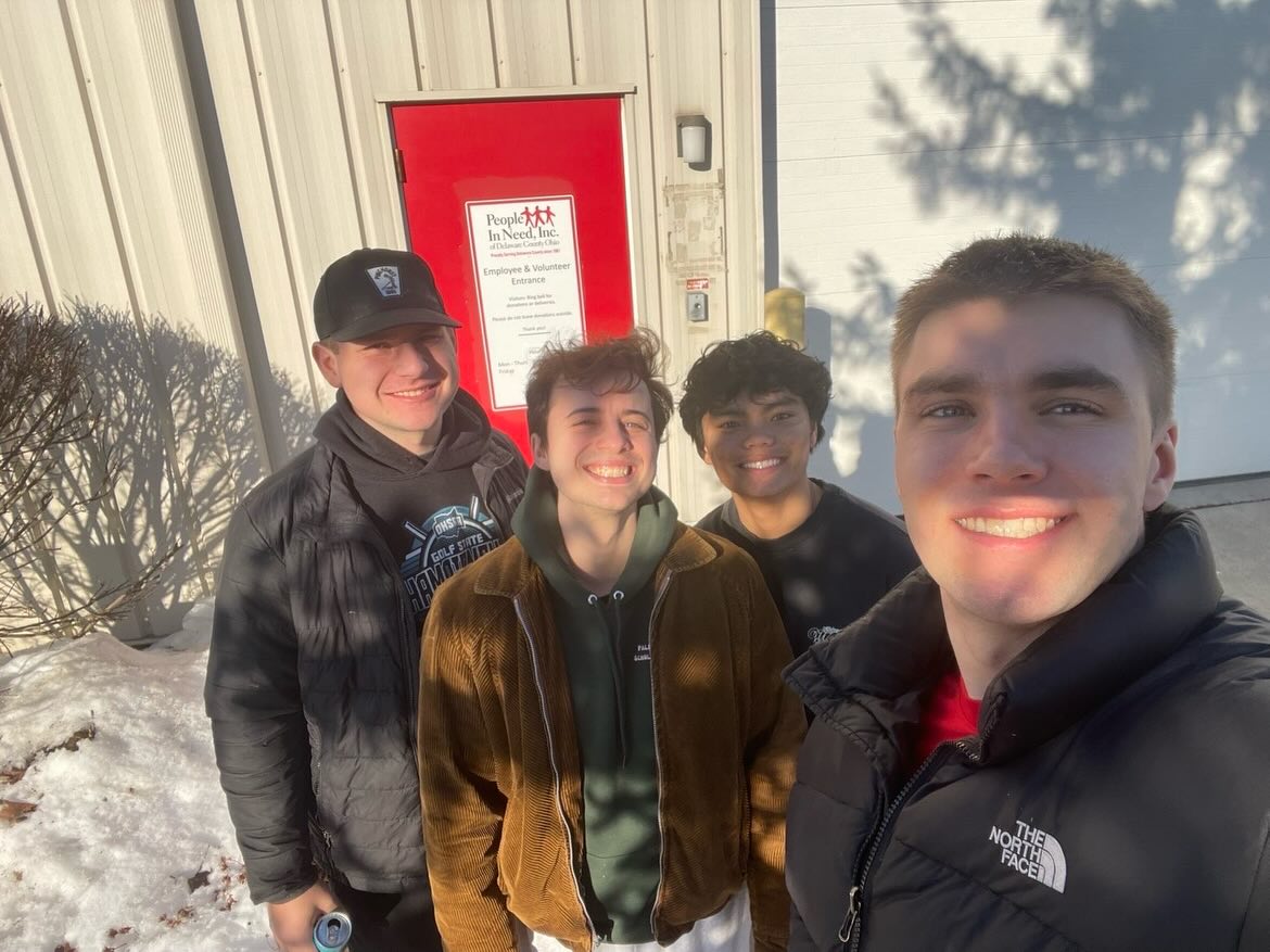 Some of our brothers spent their Thursday morning volunteering at the food pantry at People In Need Delaware! Please contact us if you would like to learn more about our community service or would like to join us!