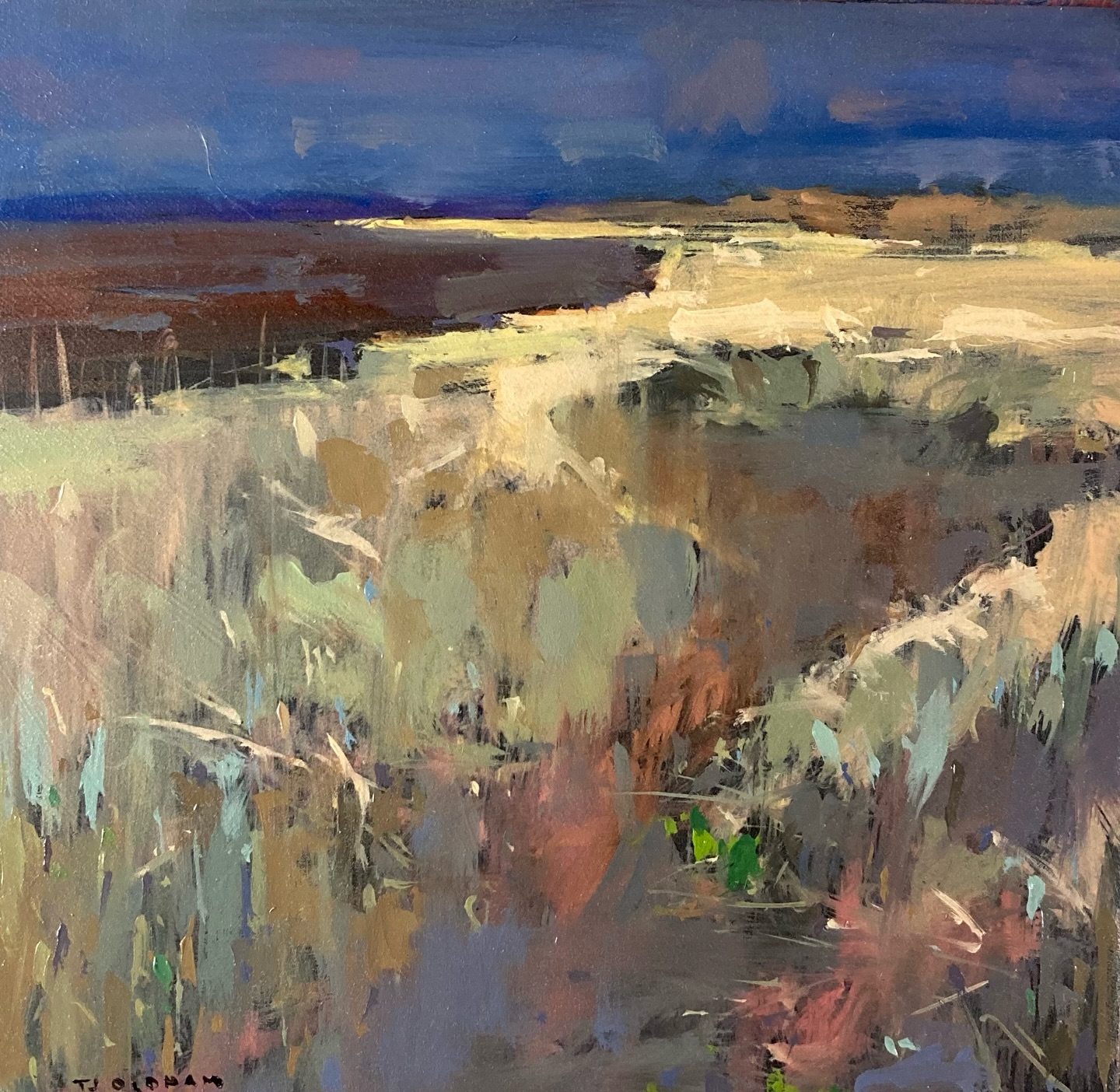 This was yesterday’s painting on the beach near Beckfoot. It started with really powerful light and colours from a low ish sun. But then the clouds hid the light and the colours became much more subtle