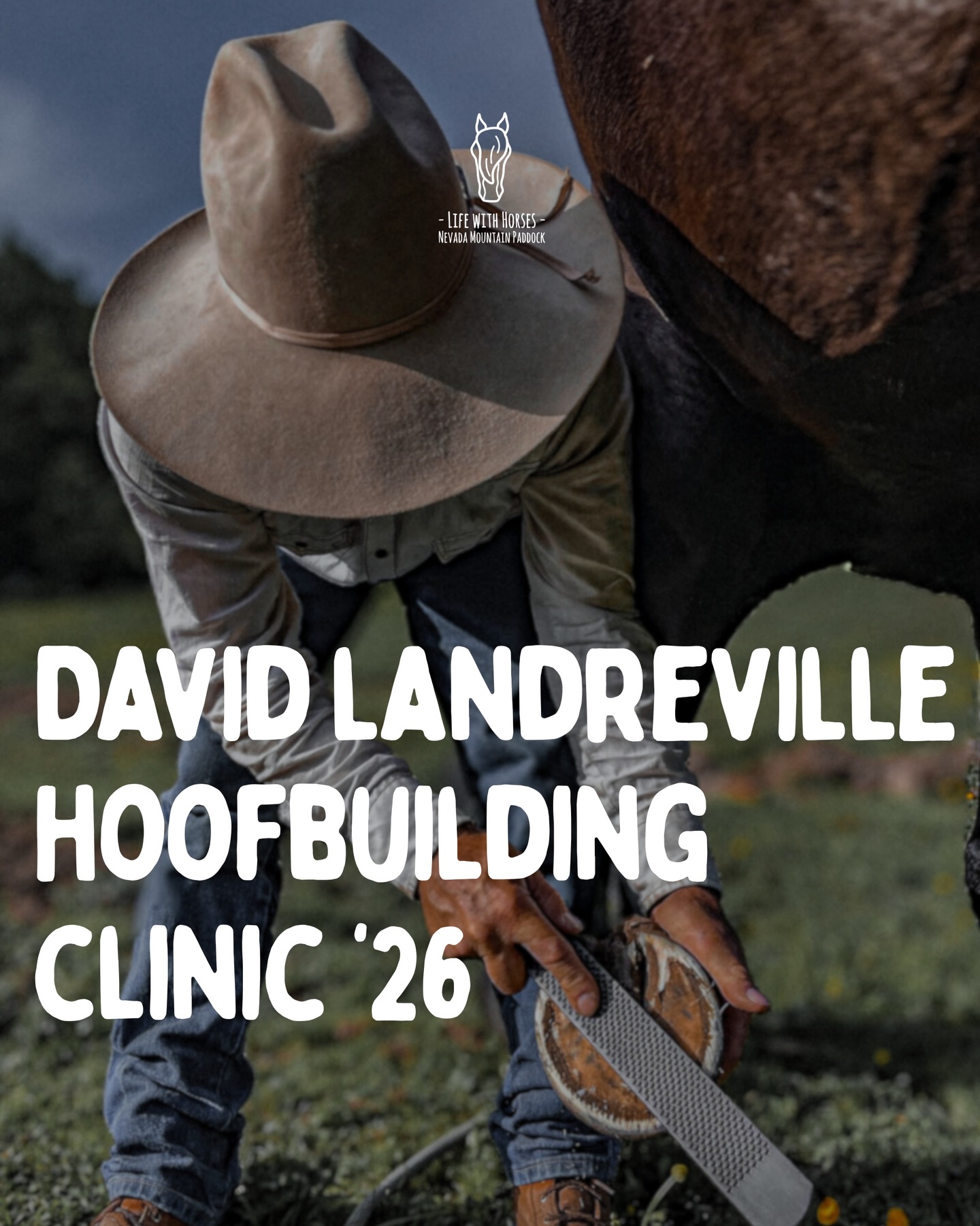 Nous aurons le plaisir d’accueillir David Landreville pour son Hoof Building Clinic pour la 6e fois au chez Nevada Mountain Paddock les 10 & 11 Octobre 2026!
Un week-end de travail exigeant et approfondi, dédié à la compréhension du pied et à une approche globale du cheval, fondée sur l’écoute, la précision et la collaboration.
Un moment de transmission, d’échanges et de réflexion autour d’une pratique respectueuse et cohérente.
Traduction simultanée en français, espagnol et catalan.
Les places sont limitées et il en reste peu!
Informations et inscriptions en message privé.
⸻
🇪🇸 Tendremos el placer de recibir a David Landreville para su Hoof Building Clinic en Nevada Mountain Paddock el 10 y 11 de Octubre 2026!
Un fin de semana de trabajo profundo, dedicado a la comprensión del casco y a un enfoque global del caballo, basado en la escucha, la precisión y la colaboración.
Un espacio de transmisión, intercambio y reflexión en torno a una práctica respetuosa y coherente.
Traducción simultánea en francés, español y catalán.
Las plazas son limitadas y quedan pocas disponibles!
Información e inscripciones por mensaje privado.
⸻
🇦🇩 Tindrem el plaer d’acollir David Landreville per al seu Hoof Building Clinic a Nevada Mountain Paddock el 10 i 11 d’Octubre 2026!
Un cap de setmana de treball profund, dedicat a la comprensió del casc i a una visió global del cavall, basada en l’escolta, la precisió i la col·laboració.
Un espai de transmissió, intercanvi i reflexió al voltant d’una pràctica respectuosa i coherent.
Traducció simultània en francès, castellà i català.
Les places són limitades i en queden poques disponibles!
Informació i inscripcions per missatge privat.
#equinepodiatry #hoofbuilding #davidlandreville #podologieequine #barefoothorse