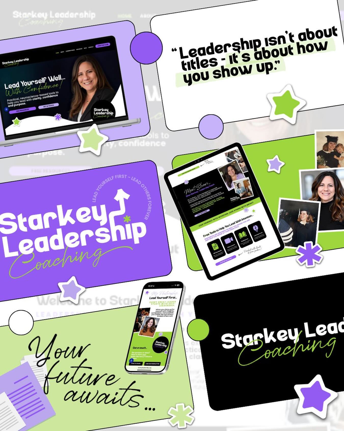 Starkey Leadership Coaching was one of my absolute favourites from last year. 💜💚
This wasn’t just “build a nice website and call it a day.”
This was a full Authority Builder package – which means we went all in.
✨ Full branding from the ground up
✨ Strategic 5-page website
✨ Clear positioning and messaging
✨ Community space where members can chat and support each other
✨ Free resources built in to nurture trust and value
✨ A platform designed to grow with the business
Shari didn’t want something beige.
She wanted something that reflected her energy, her confidence, and her belief that leadership starts from within.
So we built a brand that felt bold but grounded.
Professional but human.
Structured but full of warmth.
And the community element? That’s the bit I loved most.
Because leadership isn’t just about consuming content. It’s about conversation. Reflection. Shared growth. Giving people a space to show up properly.
That’s what the Authority Builder is for.
It’s for founders who don’t just want a website.
They want a platform.
A presence.
A brand that positions them as the go-to in their industry.
If you’re building something bigger than “just a business”…
You already know which package you need. 👀
✨#webdesign #wixwebsite #brandingforwomen