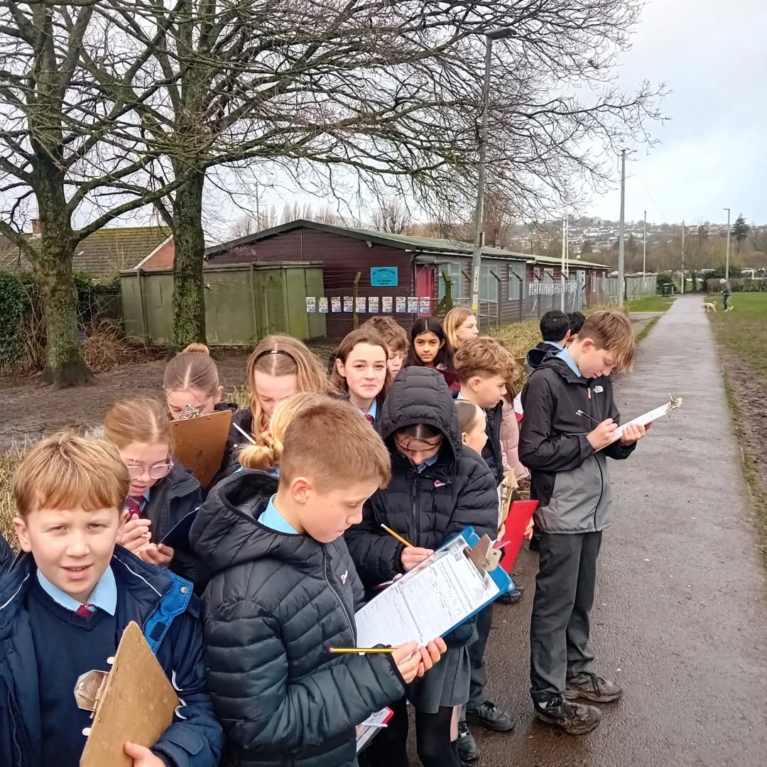 Y7 Geographers conducting a likert survey to investigate whether Caerleon's Roman Remains are accessible to all users today #fieldwork #equality and diversity #maximisingpotential