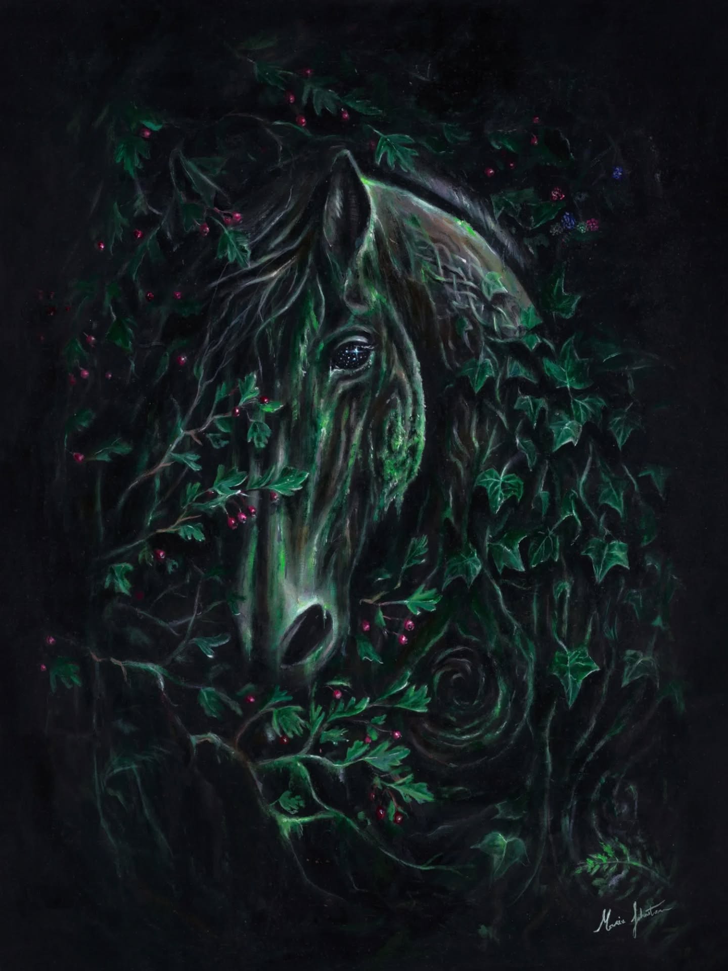 Can you feel it? This final phase before the emergence? Your own emergence after all the shedding of the last year.
As we embrace the tail end of the year of the snake and approach the first ruminations and rhythms of the horse year, as the solar gives way to a lunar new start, some of us will find ourselves nearly beginning all over again, in a completely new energy and version of ourselves.
The shed is nearly complete. It was necessarily rough to remove the entire skin and to reveal the new skin underneath. Some of us may not even recognise ourselves now, as we mark this transition...
For myself, I find myself in a flip 180! As in, hardly recognising where I am now! Out in completely new work roll. One that is expanded and incorporates a wider scope of myself, my practice, and my art. I feel in the last year, I was brought back to go forward. Held back in many senses. As hard and all as that was, I now am beginning to see how essential that was for what is emerging through me now. Honestly, it's an entirely different reality! It's been a wild shed for me, I have to say, and an even wilder transformation into this new beginning.
But I feel so ready for this year! Fire horse is so much much my natural energy. I feel I will thrive amongst the fast-paced rhythmic movements of this year.
Here we go!!! 🐎🔥🔥🔥
The image here is my first painting of my Macha Series called 'Through the curse'
Macha is a mythological figure, a queen, horse goddess, linked to the North of Ireland, who was said to have placed a Curse on the men of Ulster.
Calling in the spirit of Goddess Macha for this year!
The second painting in this series on Macha is due to be revealed next week. So watch this space!
🐎🤍✨️
Picutured:
'Macha Series: Through the Curse'
70 x 80cm Oils on Canvas
Prints available mariajohnstonartist.com (link in bio)
#yearofthehorse #horse #macha #mythology #mythologicalart