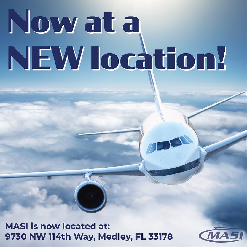 We are happy to announce that we are officially at our NEW FACILITY! Located in Medley, FL our new space is bigger and better than ever before. Contact solutions@masi.aero or visit www.masi.aero for more information and to schedule a visit to our facility
-
-
-
#MASI #newlocation #aviation #mroservices #aircraftmaintenance