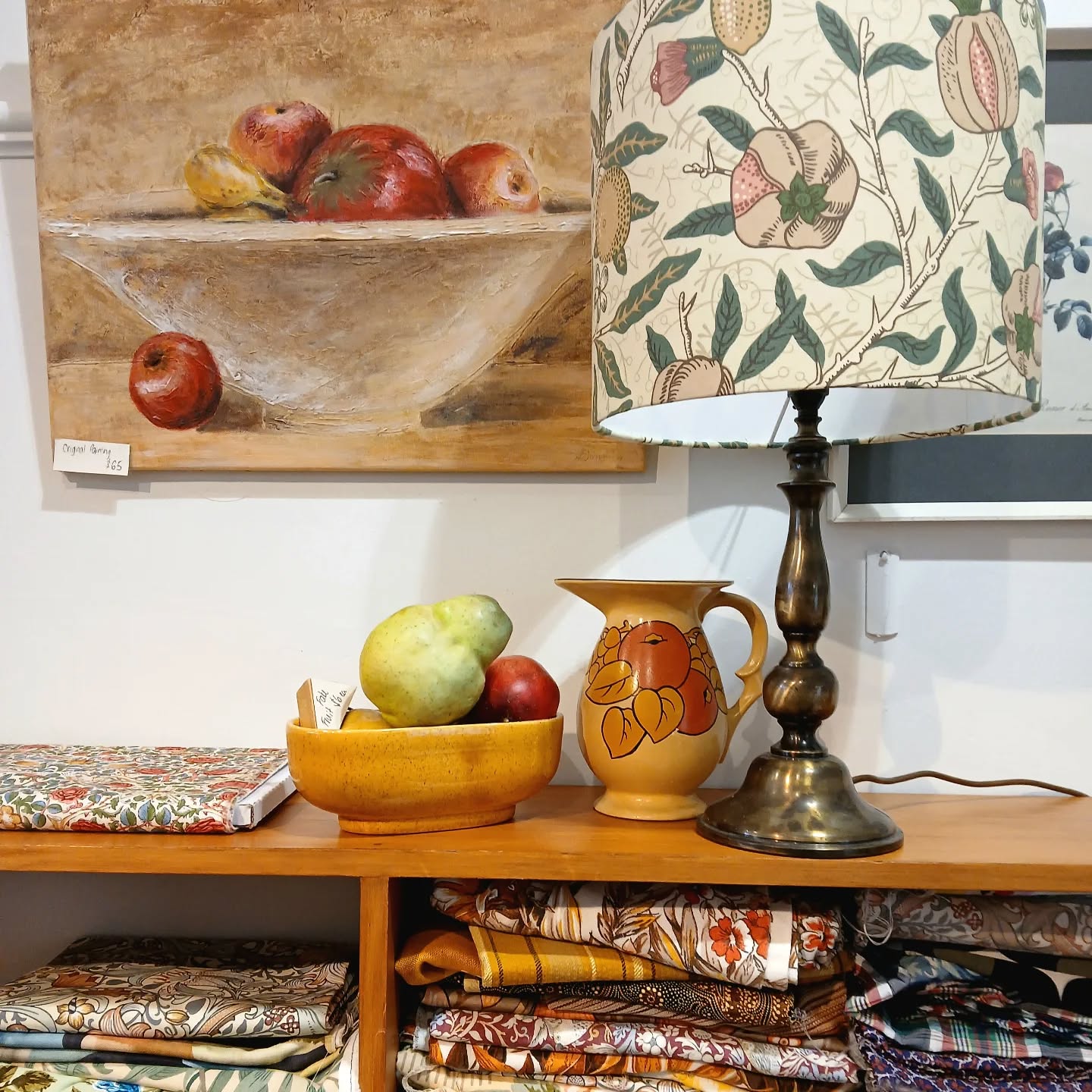 A commissioned shade made and staged prettily, before it goes to its forever home today.