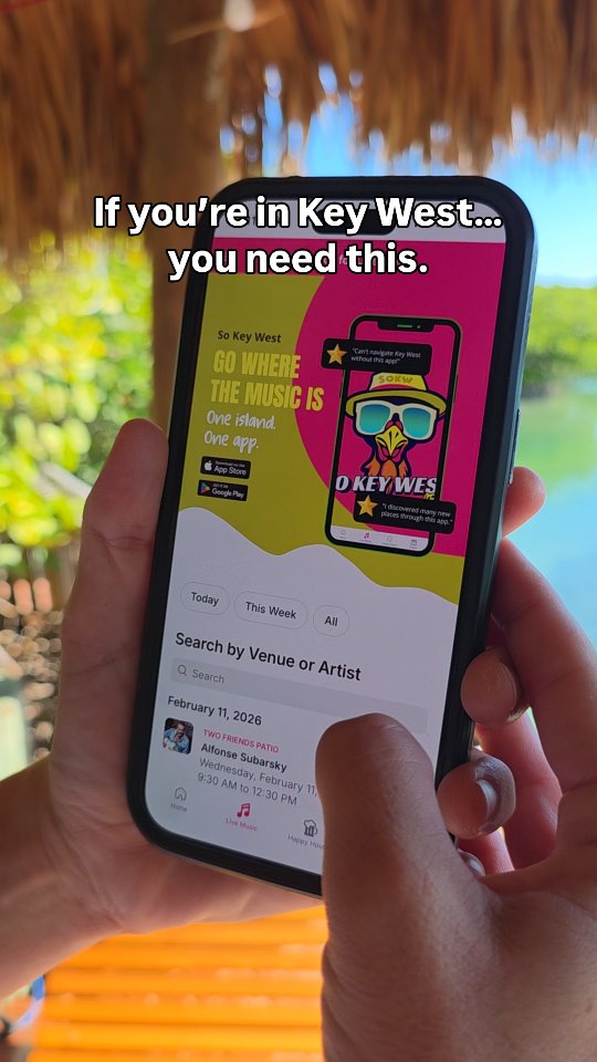 If you’re in Key West and still asking “what’s going on?”… this is your answer.
Live music. Events. Happy hours. Updated daily.
Stop guessing. Start planning.
🌴📲Fun made EASY ---> 𝗦𝗼 𝗞𝗲𝘆 𝗪𝗲𝘀𝘁 𝗔𝗽𝗽
#SoKeyWest #KeyWestLife #KeyWestEvents #LiveMusicKeyWest #ThingsToDoKeyWest