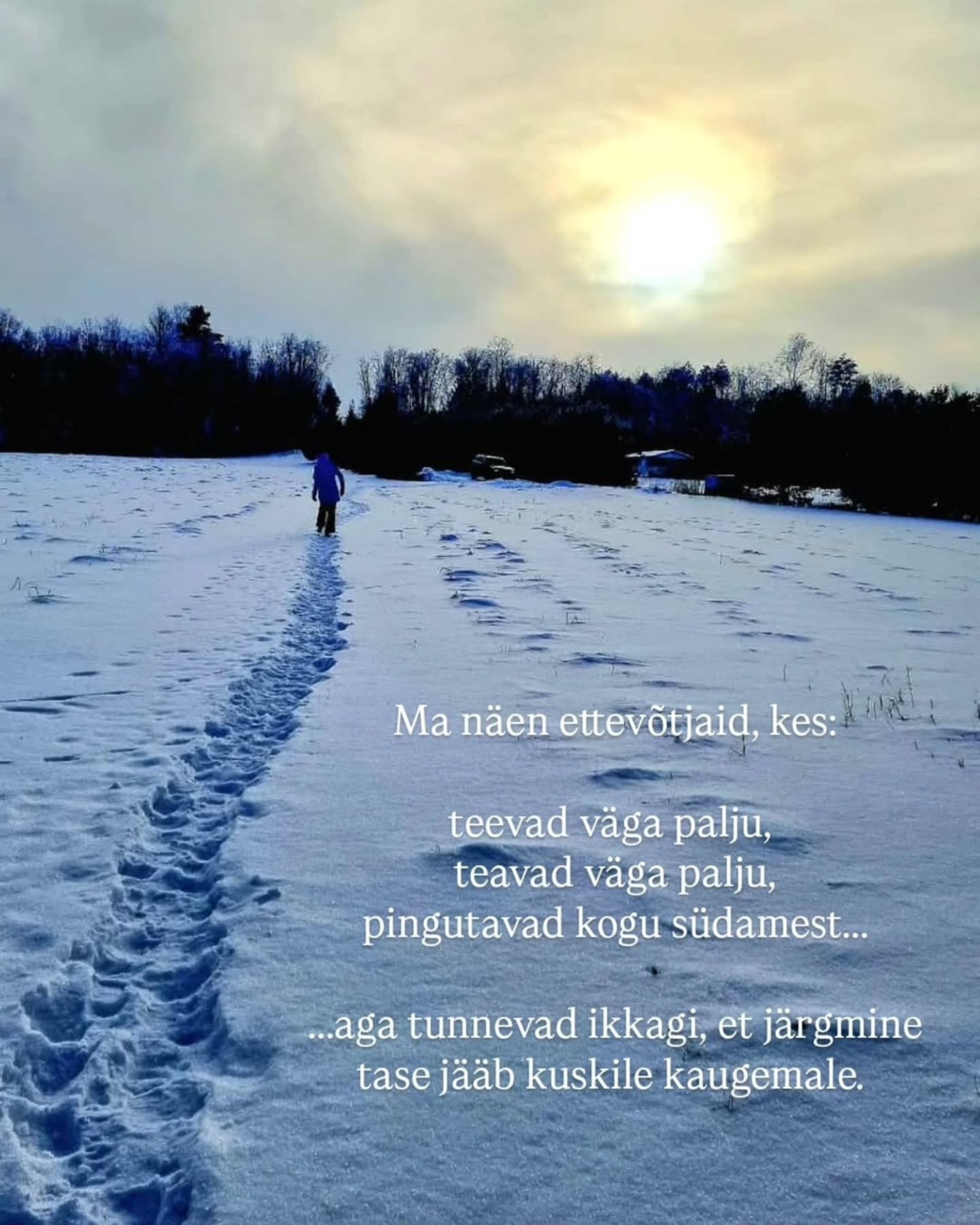 Kui Sa oled täna täiesti rahul,
ei tunne sisemist kutset kasvada
ja Sind ei kõneta teadlik eneseareng ettevõtjana,
siis see programm ei ole Sulle.
Aga kui Sa tunned, et miski siiski torgib…
💥 Kui Sa tead, et Sul on rohkem potentsiaali kui see, mida Sa praegu rakendad.
💥 Kui Sa januned selguse, fookuse ja sügavamate vestluste järele.
💥 Kui Sa tahad kasvada mitte ainult ettevõttes, vaid ka inimesena.
Siis kutsun Sind 3-kuulisse coachingu ja mentorlusega grupiprogrammi
„Järgmise taseme mina ettevõtjana“ 💥
See ei ole kursus.
See on:
✨ koos mõtlemine ja koos edasi liikumine,
✨ personaalsus - väike, kuni 6-liikmeline grupp (3 kohta on juba võetud - 3 veel vabad),
✨ fookus nii ettevõtte kasvul kui ka Sinu sisemisel kindlusel,
✨ iganädalased grupikõned + 2 individuaalset 1:1 coachingut,
✨ ruum, kus Sa ei jää oma küsimuste ja mõtetega üksi,
✨ külla tulevad oma ala eksperdid
Jpm põnevat ja väärtuslikku.
Eelmisel aastal tõstsin ma oma ettevõtte käivet 2,5 korda.
Mitte rohkem rabades – vaid luues selguse, hoides fookust ja tehes julgeid otsuseid. Ja sealjuures oli väga oluline samm > ümbritseda end inspireerivate inimestega. 🤩
Seda sama teekonda aitan ma nüüd luua ka Sinul.
🚀 Stardime 16.02 > Intensiivne 3 kuud + 2 kuud järeltoetust.
Kui Sa tunned, et see võib olla Sinu järgmine samm,
siis kirjuta mulle „JÄRGMINE TASE“ või broneeri tasuta 40-minutiline selguse kõne.
Kõne ei kohusta Sind liituma.
Aga võib anda Sulle vastuse, mida Sa oled oodanud.
Sinu ettevõte saab kasvada ainult nii palju, kui Sina lubad endal kasvada. 💚