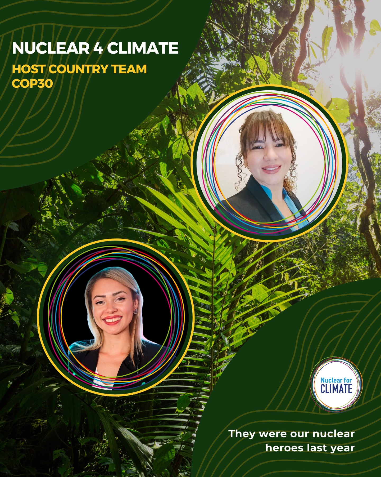 🌍 Real impact starts locally: last year’s Host Country Team was the backbone on the ground, year-round. 👥
💬 “The Host Country Team acts as a bridge between stakeholders, sector institutions, and the host government. It supports strategic coordination and contributes to the organization of COP. The team also helps strengthen the host country’s positioning in global discussions on climate action, clean energy, and decarbonization.”
👏 Аpprесiаtiоn to Eliene Silva and Izabella S. 💛
🌱 This chapter closes, but the momentum carries on.
✨ Stay tuned: the next Host Country Team is coming soon. 👥
#NuclearForClimate I #ClimateAction I #Volunteering I #TeamN4C I #COP30 I COP31