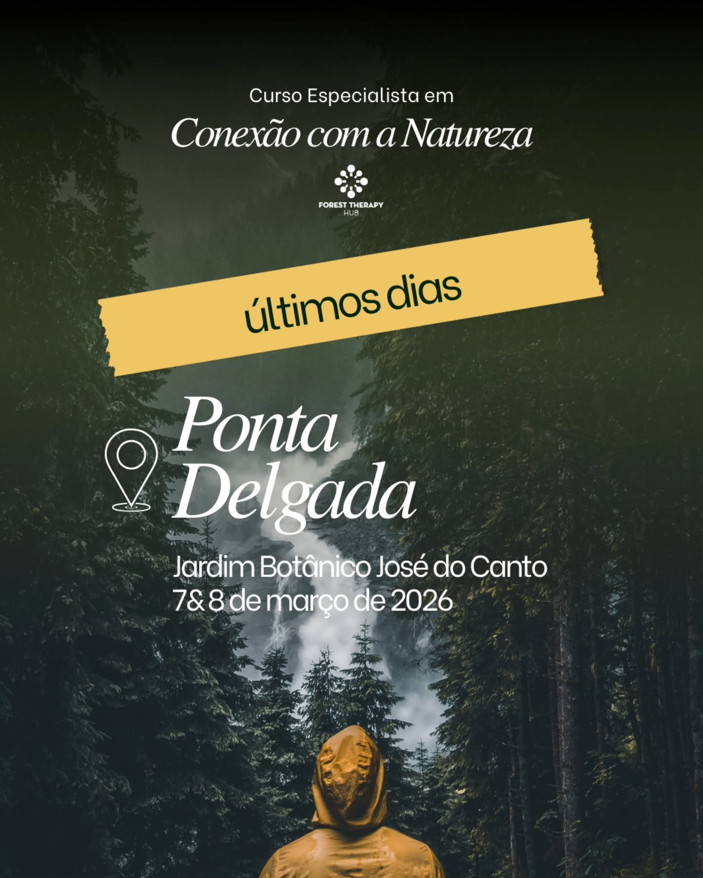 Este é o momento de decidir.
O curso em Ponta Delgada (7 & 8 de Março) encerra as inscrições no dia 2 de Março.
Garante já o teu lugar!
Link para a inscrição na bio ⌛️
Formação certificada pelo @foresttherapyhub.pt