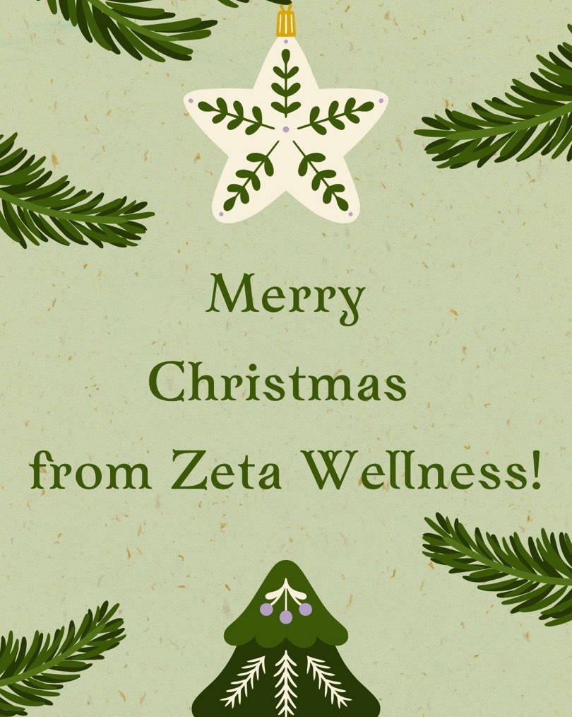 Wishing everyone a relaxing holiday weekend filled with more than just what Santa could fit under the tree! Merry Christmas! 🎄 #zetawellness #merrychristmas