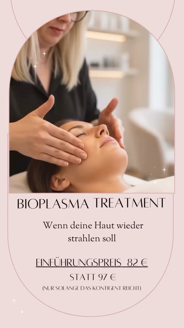 Manchmal merkt man es sofort: Die Haut wirkt müde, spannt, der Glow fehlt. Genau dafür habe ich das Bioplasma Treatment aufgenommen. Es ist eine kompakte Premium-Behandlung, bei der ich AHA-Peeling, Spezialmaske und eine konturierende Lifting-Massage kombiniere. Das Ergebnis ist ein glatteres, pralleres Hautgefühl und ein sichtbar erholter Teint.
Einführungspreis: 82 Euro statt 97 Euro, solange das Kontingent reicht.
Wenn du dir diesen Effekt sichern möchtest, buche deinen Termin direkt online über golden-circle-beauty.de.
