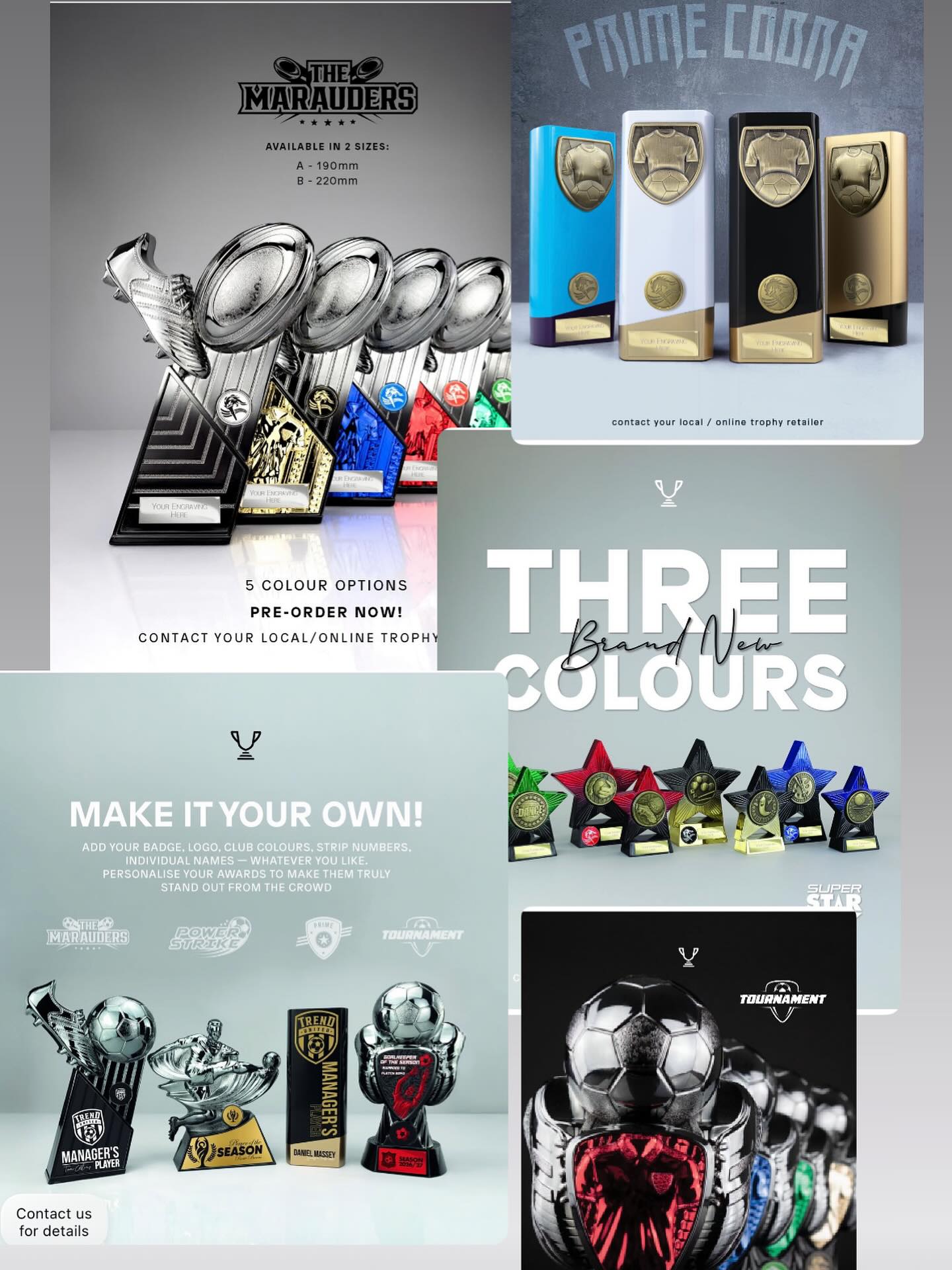 New trophy catalogues are out now, come into the shop to collect them or browse them on our website 😊 get in touch if you need any more info 👍🏼