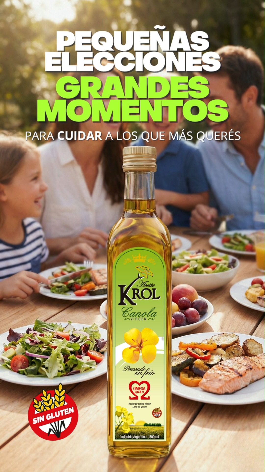 Pequeñas elecciones pueden generar grandes momentos.
Cuando elegís qué poner en tu mesa, también elegís cómo cuidarte y cómo cuidar a los que más querés.
KROL Canola es un aceite 100% prensado en frío,
✔️ Sin TACC
✔️ Sin grasas trans
✔️ Rico en Omega 3, 6 y 9
✔️ Ayuda a reducir el colesterol
Ideal para una cocina diaria más liviana, natural y consciente, sin resignar sabor.
🛒 Compralo online con hasta 36% OFF
📦 Envíos a todo el país
💳 Hasta 12 cuotas sin interés
👉 Elegí comer mejor. Elegí KROL.
#sintacc #colesterol #natural #aceitesesenciales #aceitedeoliva #aceitedecanola