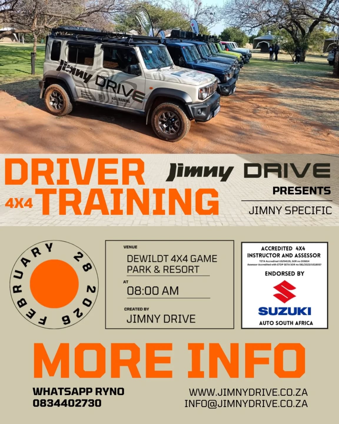 Buckle up! 😜
Join our popular L1 4X4 Course in your Jimny on Sat 28th Feb 2026 @ Dewilt 4x4 Gamepark! 👋🏼🔥😀
👇🏼