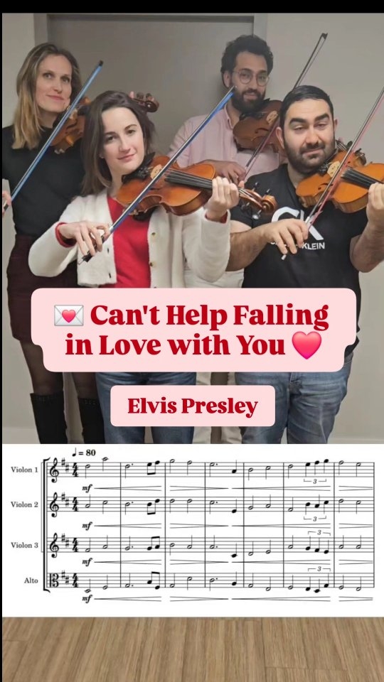 💌 Happy Valentine's day 🎻❤️
Can't Help Falling in love | Elvis Presley | Violon | Alto | Quatuor | Reprise | Cover | Saint Valentin |
#instrumentalcover #canthelpfallinginlove #valentinesday #violin #musicscore