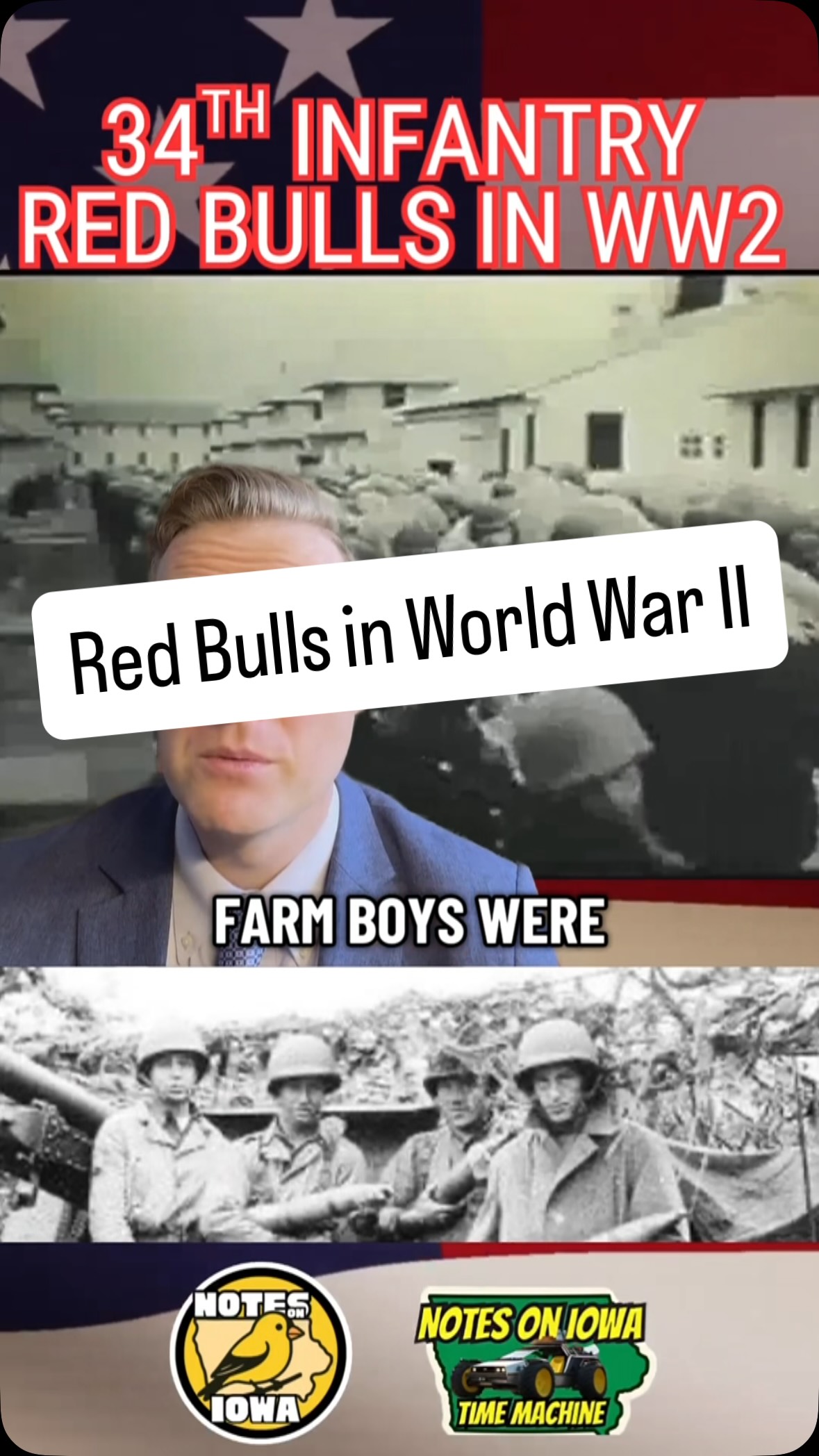 Iowa Time Machine ⏰: On February 10, 1941, the 34th Infantry Division Red Bulls were activated for service in World War 2. Thousands of farm boys, shopkeepers, and factory workers from Iowa and across the Upper Midwest found their weekend warrior duties transformed into something far more serious ten months before the Japanese attack on Pearl Harbor.
The 34th Infantry Division traced its lineage to National Guard units formed across Iowa, Minnesota, North Dakota, and South Dakota in the years following World War I. Throughout the 1920s and 1930s, these part-time soldiers drilled once a month on weekends and attended summer training camps, never imagining they would become full-time warriors. The division’s distinctive red bull insignia represented the energy and determination of the Upper Midwest, a region that had sent its sons to every American conflict since the Civil War.
As Europe plunged deeper into war and Nazi Germany conquered nation after nation, President Franklin Roosevelt began calling up National Guard divisions to bolster America’s woefully unprepared military. The 34th received its activation orders in January 1941, becoming one of the first Guard divisions mobilized. In February, the units assembled at Camp Claiborne in Louisiana. Men who had been drilling in armories in towns like Des Moines, Sioux City, and Waterloo suddenly found themselves in a massive military camp alongside thousands of fellow guardsmen. Over the next year, the men learned infantry tactics, weapons handling, and unit cohesion under the sweltering Louisiana sun. Officers who had led small-town Guard units now commanded battalions and regiments preparing for actual warfare.
The 34th Infantry Division went on to spend 517 days in combat across North Africa and Italy, earning the distinction of being the first American division to engage German forces in ground combat and among the last to see action in Europe. Today, the division continues its mission as the 34th Infantry Division of the Minnesota National Guard, with units still drawing from Iowa and neighboring states. #Iowa #OTD #Military #WorldWar2 #History