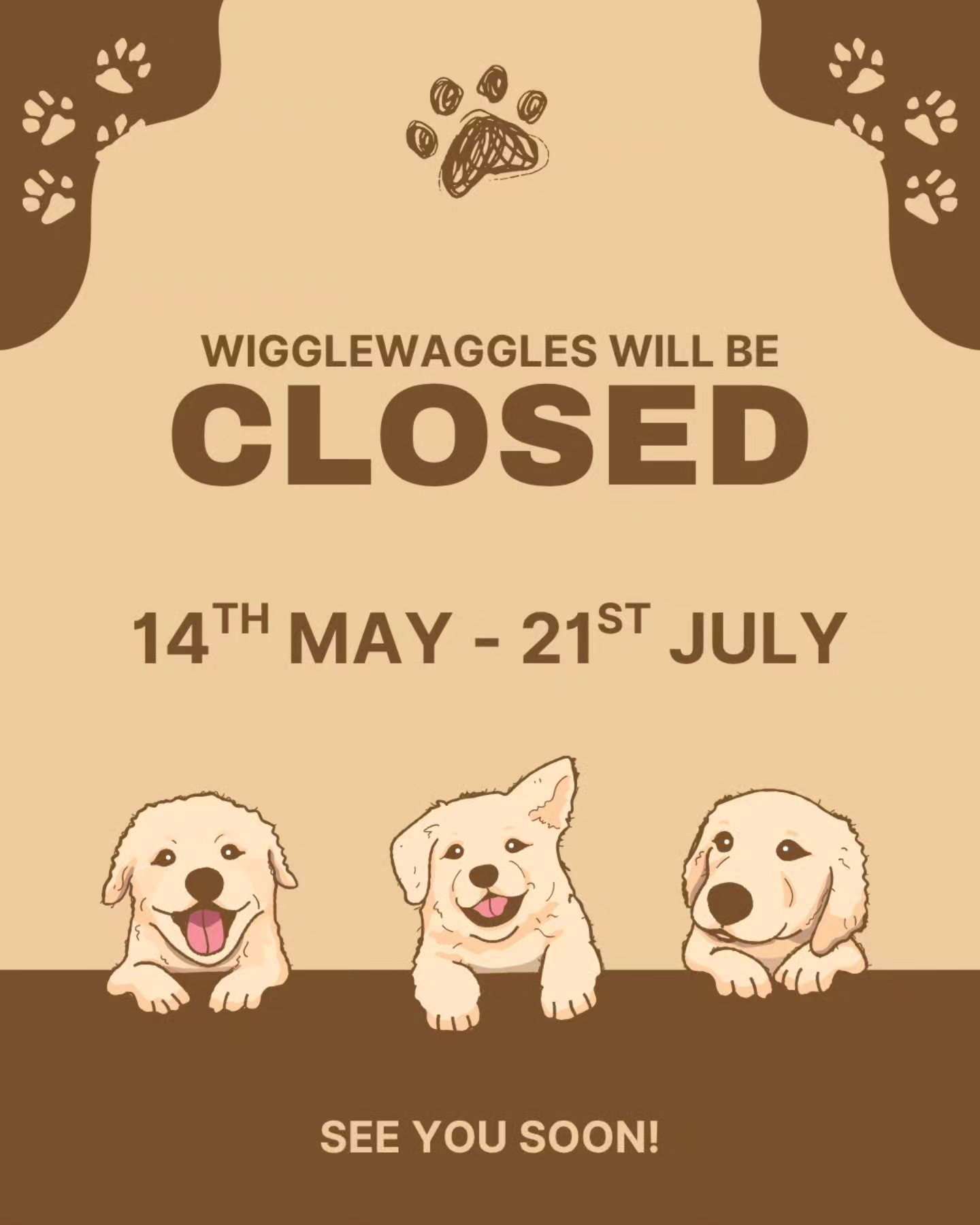 WiggleWaggles is now CLOSED until 21st July 2025 🤍
#dogtrainer #picoftheday #photooftheday #dogoftheday #dogsitter #dogwalker #doglover #update #dogsofinstagram #wigglewaggles