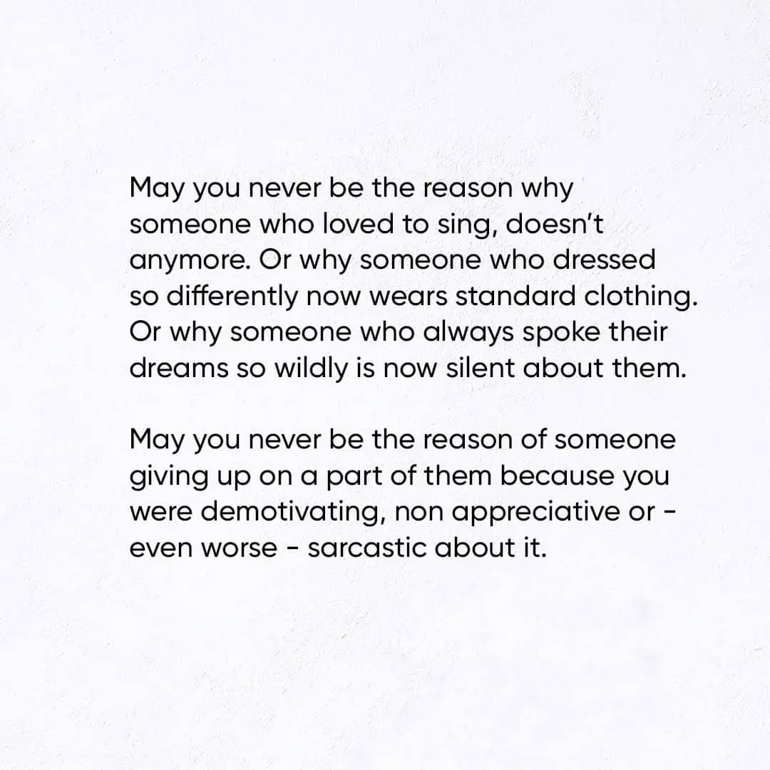 someone once told me the problem was that i talked too much. i guess i never got over it. these days in my 20s im quieter than ever. except these days i think i won't try and change to be social anymore. i think i will feel more at peace not trying to be someone i think others want/need me to be.
"it's ok," i told myself, "if im not liked by a single soul during my time here." i already saw what the end of life looked like when i was 24. none of this matters. what matters is being at peace with myself and accepting the inevitable circle of life.
what's a childhood experience that you never recovered from?
.
.
.
.
.
#quote #writingsociety #writerscommunity #reflectionstories #lifemotivation #writinginspiration #wordsofwisdom #wordsgram #inspirationalstories #freewrite #childhoodexperiences #psychology.