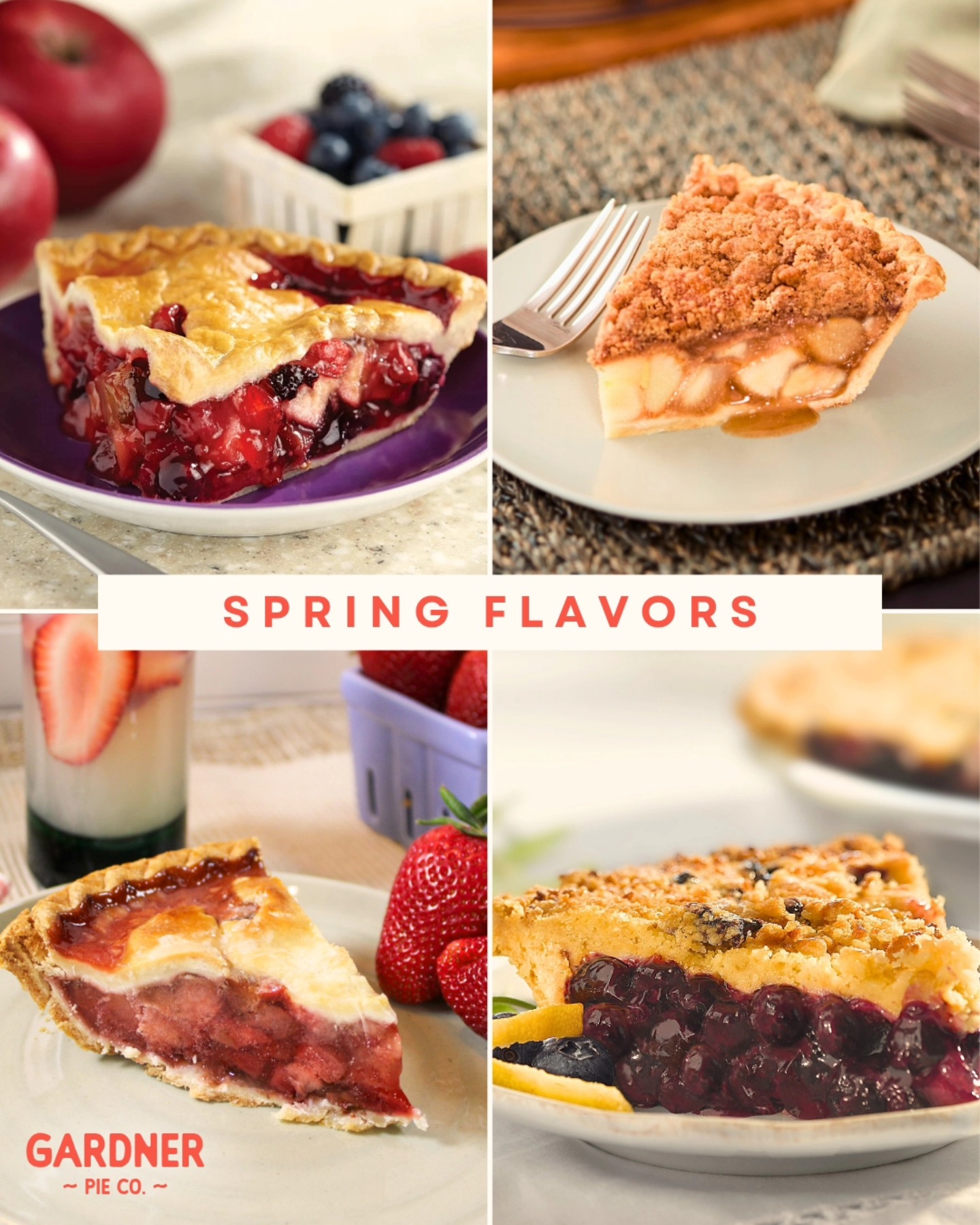 🩷 Spring flavors for the young at heart. Celebrate all things spring with our pies! ☀️🌸
🥧 Apple Berry Delight – Bursting with bright, seasonal berries and crisp apples.
🥧 Churro Apple – Fresh apples meet cinnamon-sugar magic for those fair vibes.
🥧 Strawberry Lemonade – Like sipping a cold glass of 🍓 lemonade—sweet, tart, and refreshing.
🥧 Blueberry Lemon Buckle – Juicy blueberries with a golden lemon crumb topping.
These are just a few of our favorite picks for spring! Celebrate the season with pie. 💐🥧
#gardnerpie #springflavors #pieseason #strawberrylemonade #youngatheart