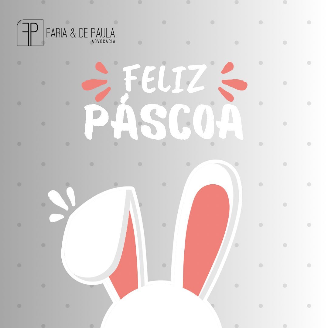 Feliz Páscoa! Que este feriado seja um momento de renovação e esperança em nossas vidas. Que possamos aprender com a resiliência do coelho da Páscoa e enfrentar os desafios com determinação e coragem. Que o amor, a paz e a harmonia estejam sempre presentes em nossas vidas e que possamos compartilhar esses sentimentos com todos aqueles que estão ao nosso redor. De toda a equipe da Faria e de Paula Advocacia, desejamos uma Páscoa abençoada a todos! 🐰🌷🐣 #felizpascoa #advocacia #esperanca #renovacao #amor #paz #harmonia