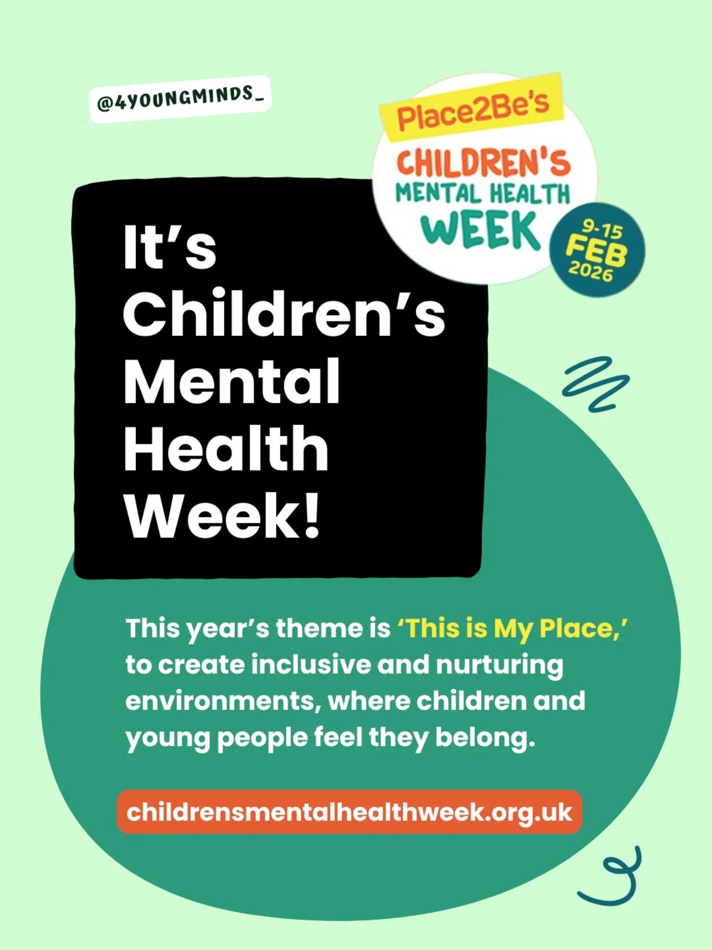 This Children’s Mental Health Week, we’re proud to support Place2Be and their 2026 theme: “This is My Place.”
A sense of belonging isn’t a bonus, it’s a basic human need.
When children and young people feel safe, included, and valued, their mental health can truly thrive.
We believe it’s on all of us — peers, families, schools, and communities — to create spaces where young people can say:
“I belong here.”
💛 Follow @_place2be to learn more about Children’s Mental Health Week
💬 Share this to show your support
✨ Let’s help young people find their place
#childrensmentalhealthweek
#childrensmentalhealth
#mindovermatter
#buildingbridges
#4youngminds