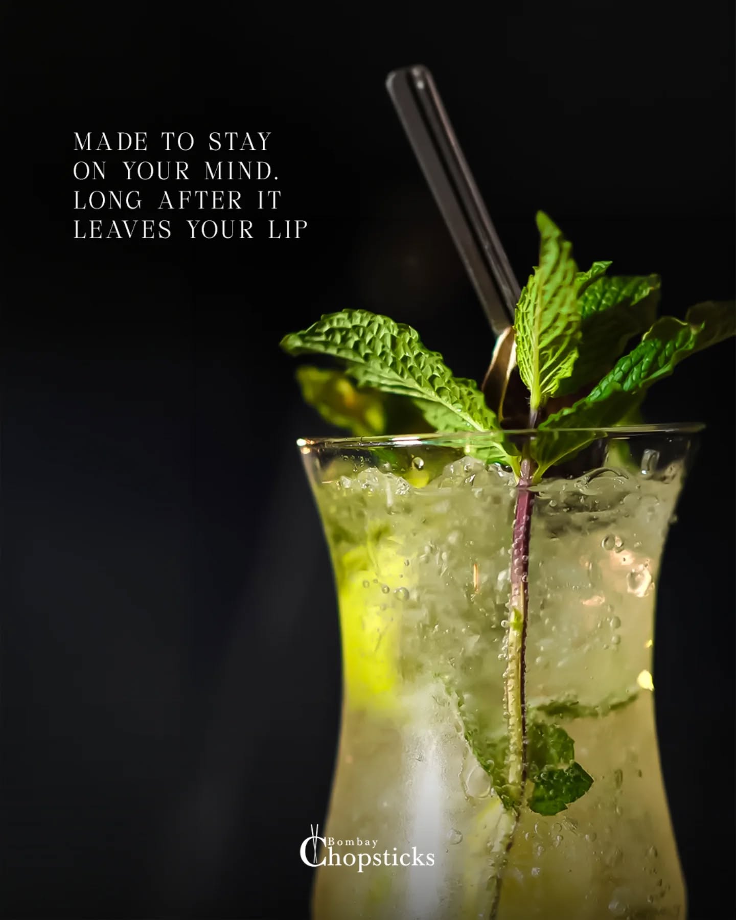 Fresh. Crisp. Unforgettable.
A sip that lingers long after the glass is empty.
.
Bombay Chopsticks, signature drinks, refreshing cocktail, mint mojito, premium beverages, handcrafted drinks, Asian cuisine, bar experience, fine dining, cocktail lovers, The WImpy's Wrath
.
#bombaychopsticks #sipinstyle #signaturedrinks #cocktailculture #freshflavours