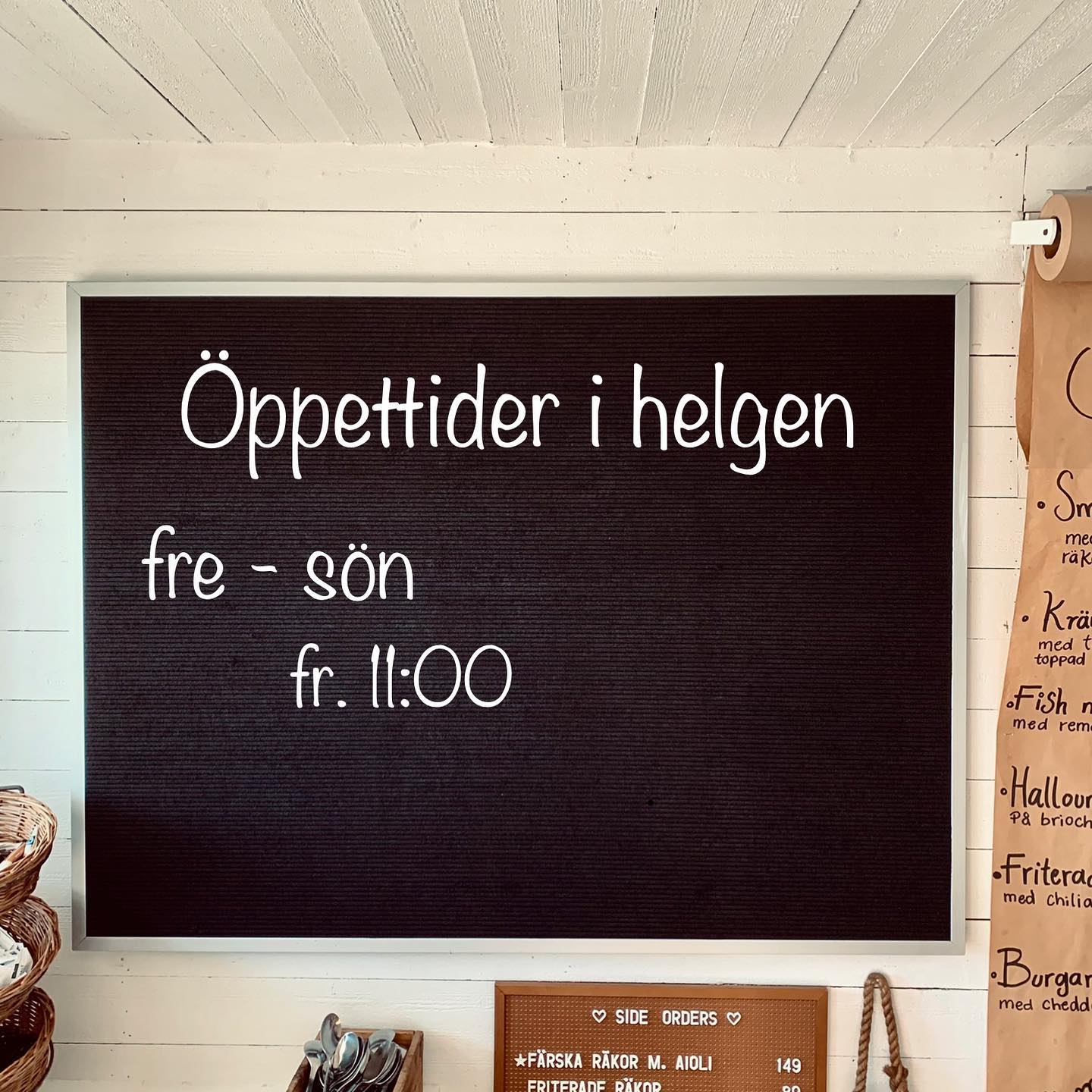 Tjena🦞🦐
I helgen har vi även öppet imorgon, fre. Efterfrågan styr stängningstiderna men vi strävar efter att hålla öppet så länge som möjligt! VI SES I HELGEN🦞☀️🌤