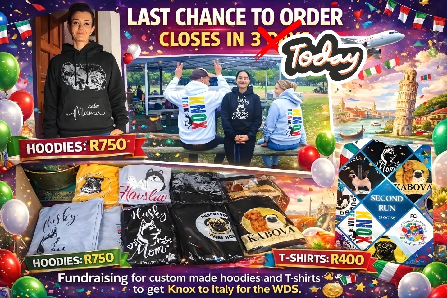 Last chance to order ‼️‼️ orders close TODAY!!
#wds2026🇮🇹 #worldchallengeoftopdogs2026